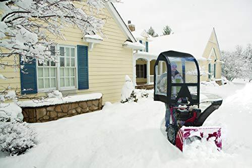 Deluxe Universal Snow Thrower Cab, Black – Fits Most Two & Three-Stage Snow Blowers, Includes Storage Pouch & Reflective Fabric - Image 4