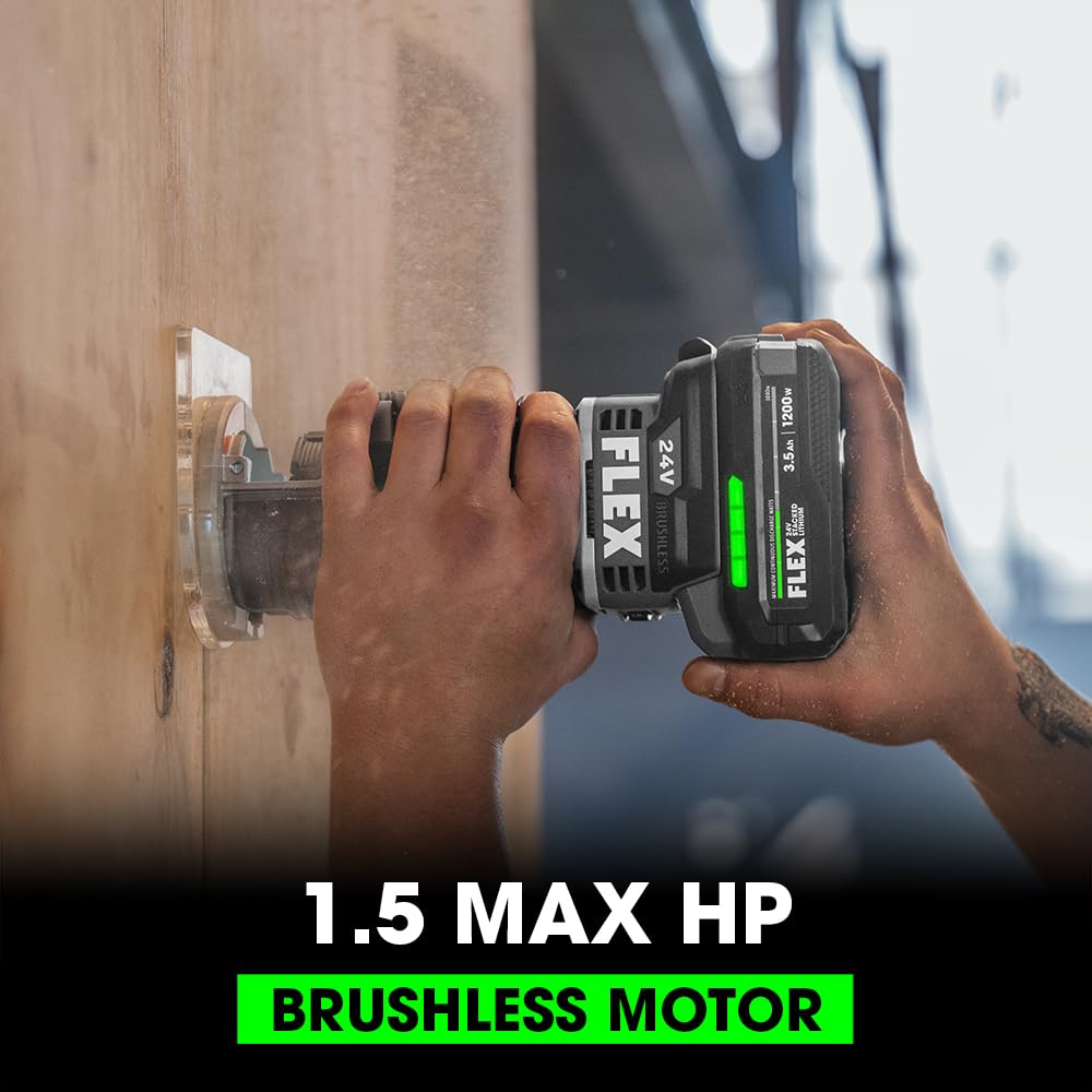 FLEX 24V Brushless Cordless 1.5 HP Trim Router Tool, Battery and Charger Not Included - FX4221-Z - Image 4