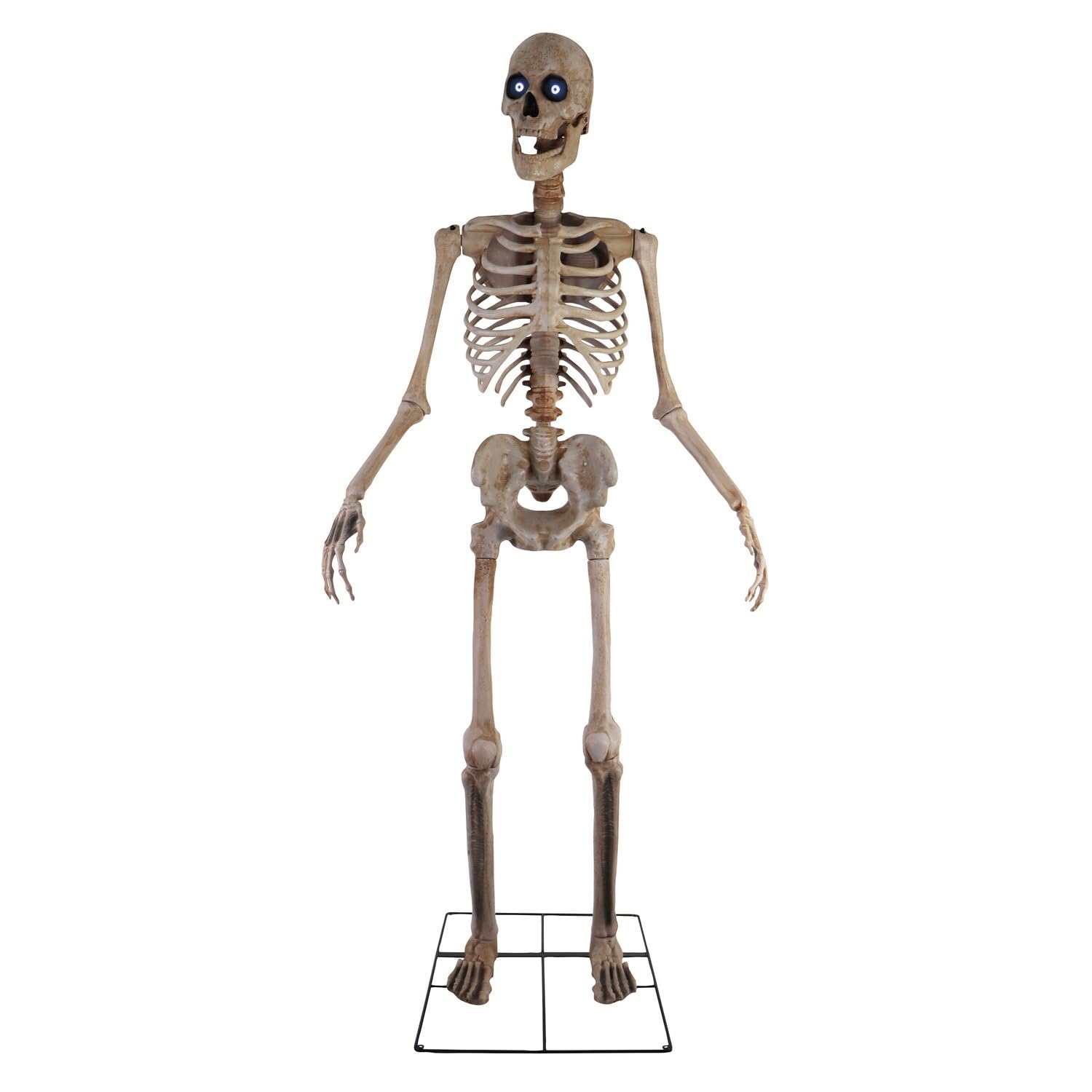 Haunted Hill Farm 8.0-Ft. Motion-Activated Towering Skeleton Animatronic Motion-Activated 8-Ft Towering Skeleton, Plug-In, Talking, Indoor or Outdoor Decoration, Creepy