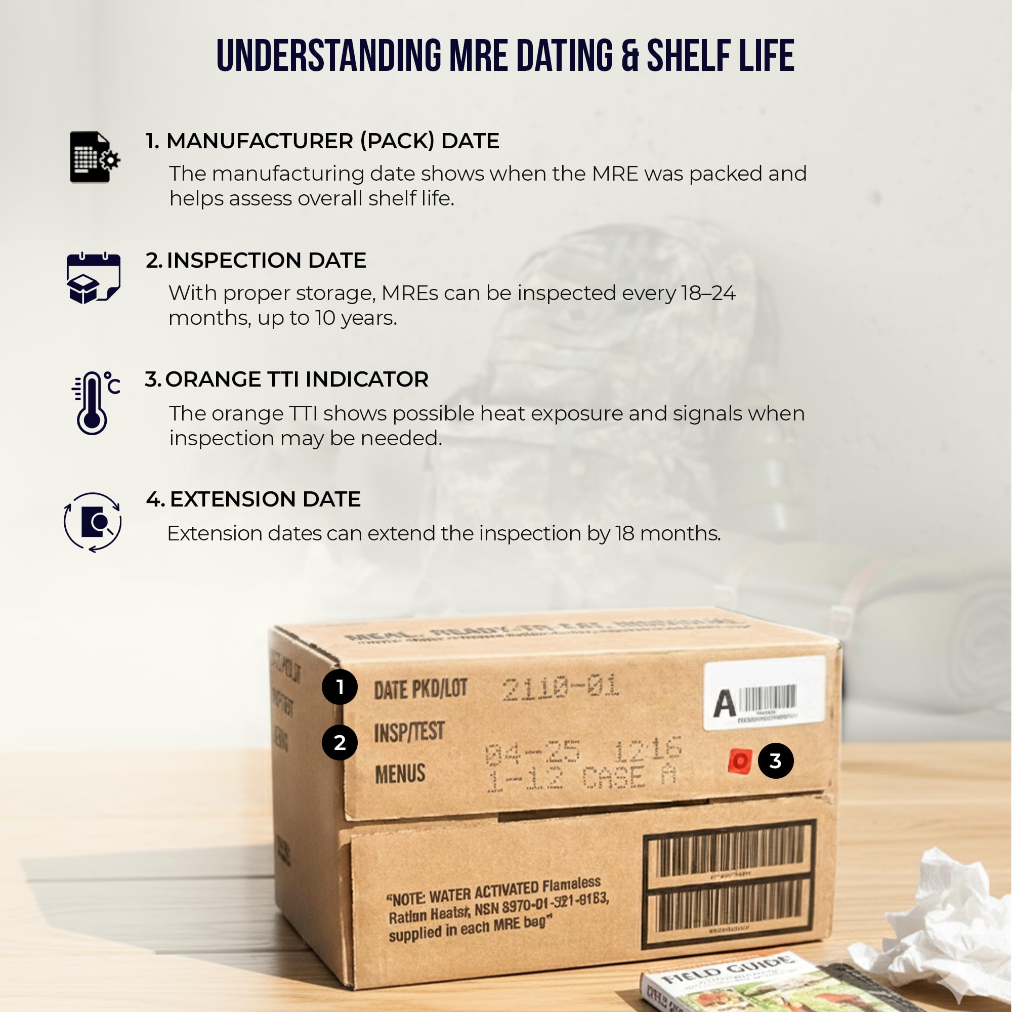 Wornick Sopacko, Ameriqual MRE Meals Ready to Eat Inspection dates 2026 or Better , Emergency Food Supply, Survival Camping Outdoor (INSPECTION DATE IS NOT EXPIRATION DATE) 12 Pack(A & B Case Bundle, 2, Count) - Image 2