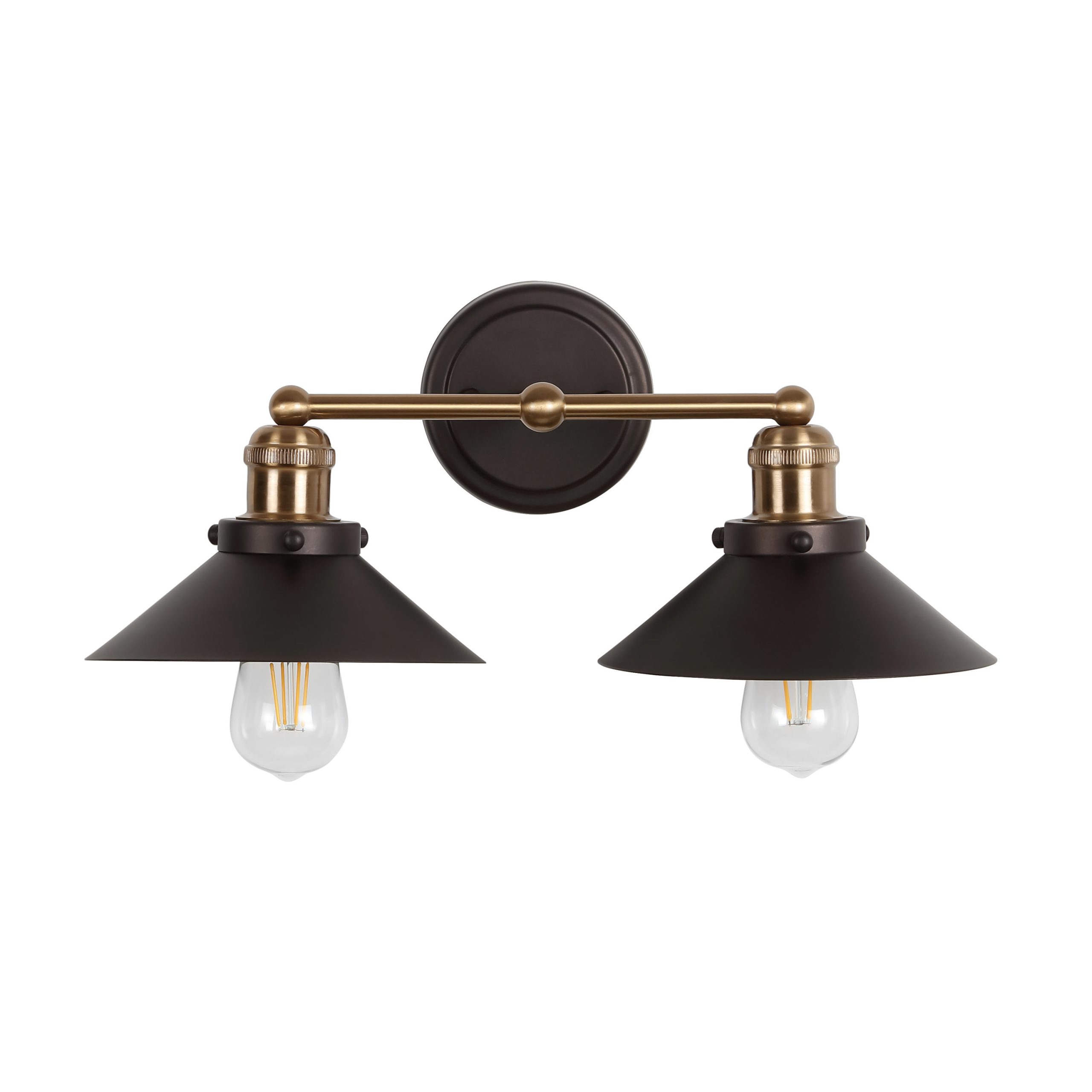 JONATHAN Y July Metal Transitional 17.5-in 2 Light Brushed Black Modern/contemporary Bathroom Vanity light - Image 8