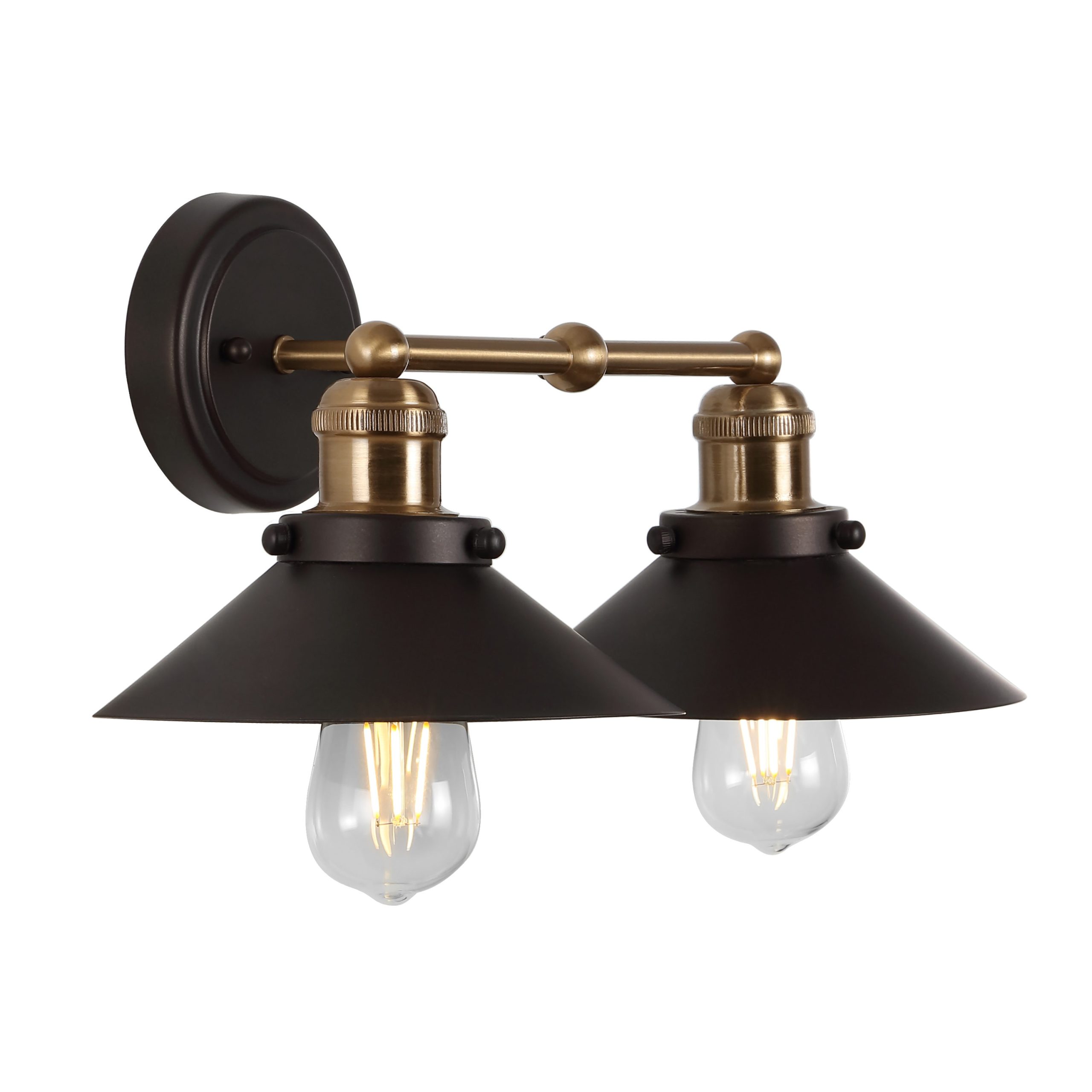 JONATHAN Y July Metal Transitional 17.5-in 2 Light Brushed Black Modern/contemporary Bathroom Vanity light - Image 10