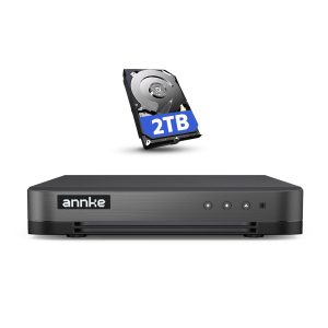 ANNKE 16CH 1080P Lite Hybrid 5-in-1(TVI/AHD/CVI/CVBS/IPC) CCTV DVR, 2TB HDD AI Human&Vehicle Detection, H.265+ Security 16 Channel Surveillance Digital Video Recorder, Supports 2MP Analog Cameras ONLY