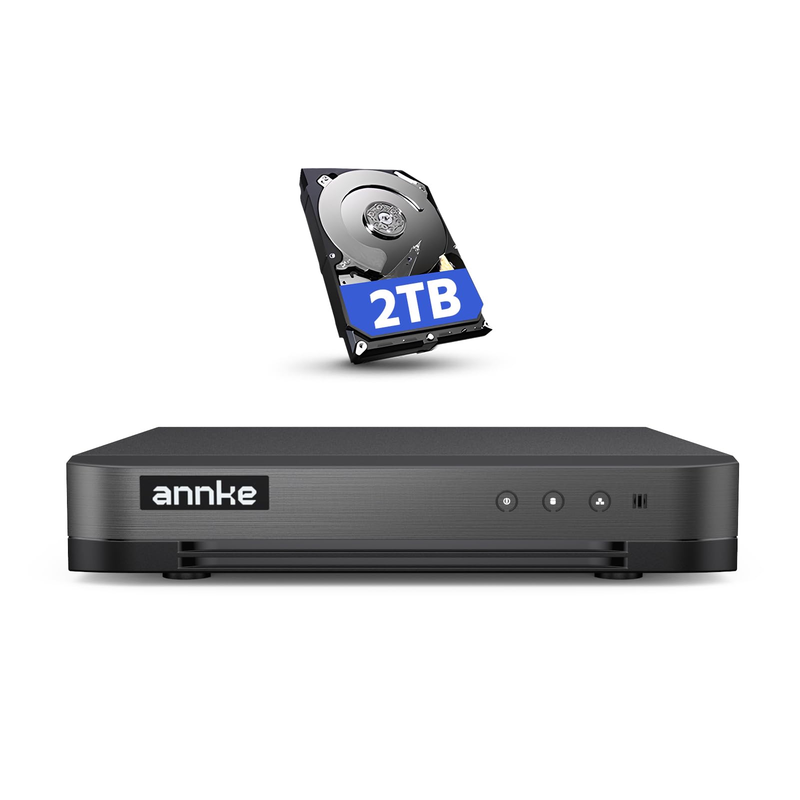 ANNKE 16CH 1080P Lite Hybrid 5-in-1(TVI/AHD/CVI/CVBS/IPC) CCTV DVR, 2TB HDD AI Human&Vehicle Detection, H.265+ Security 16 Channel Surveillance Digital Video Recorder, Supports 2MP Analog Cameras ONLY