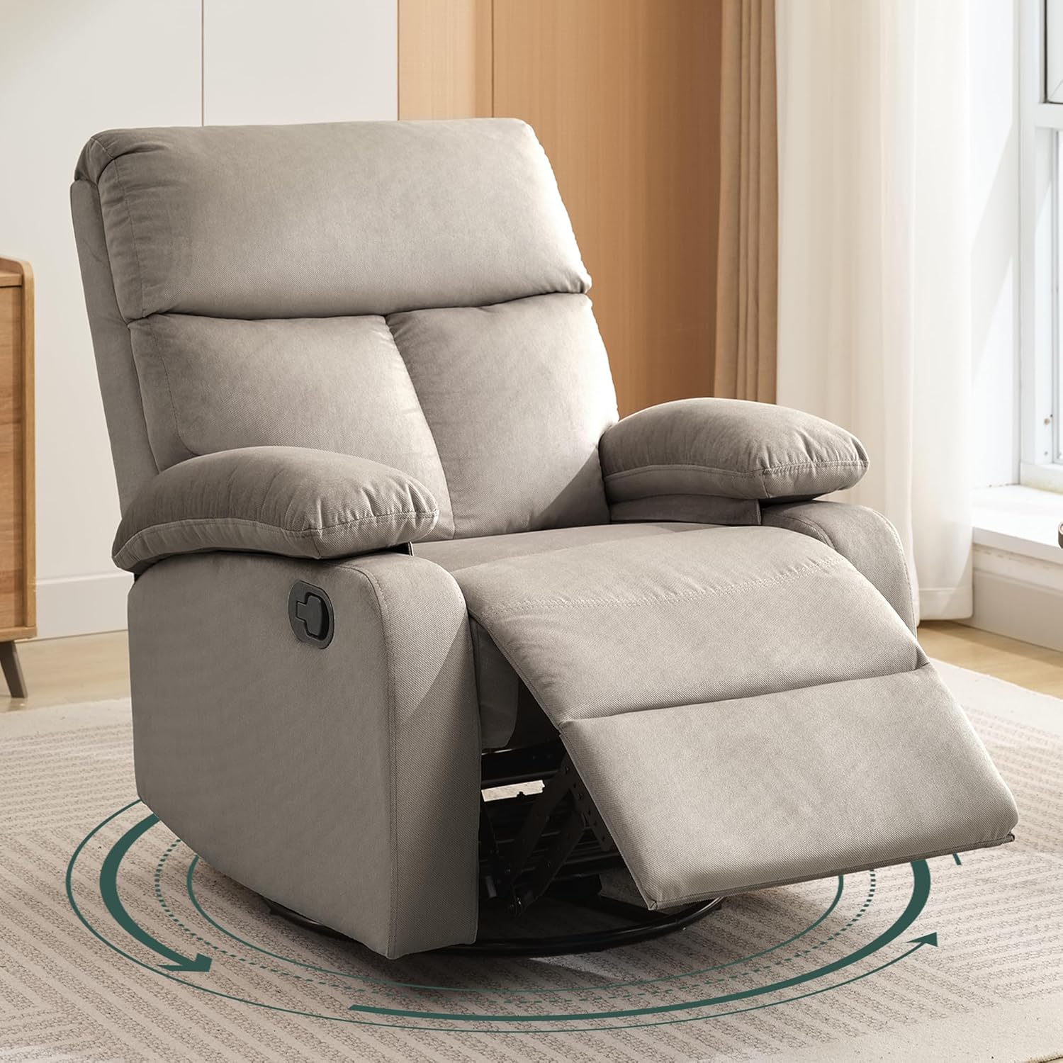 Small Swivel Rocker Recliner Chair for Compact Spaces - Image 38