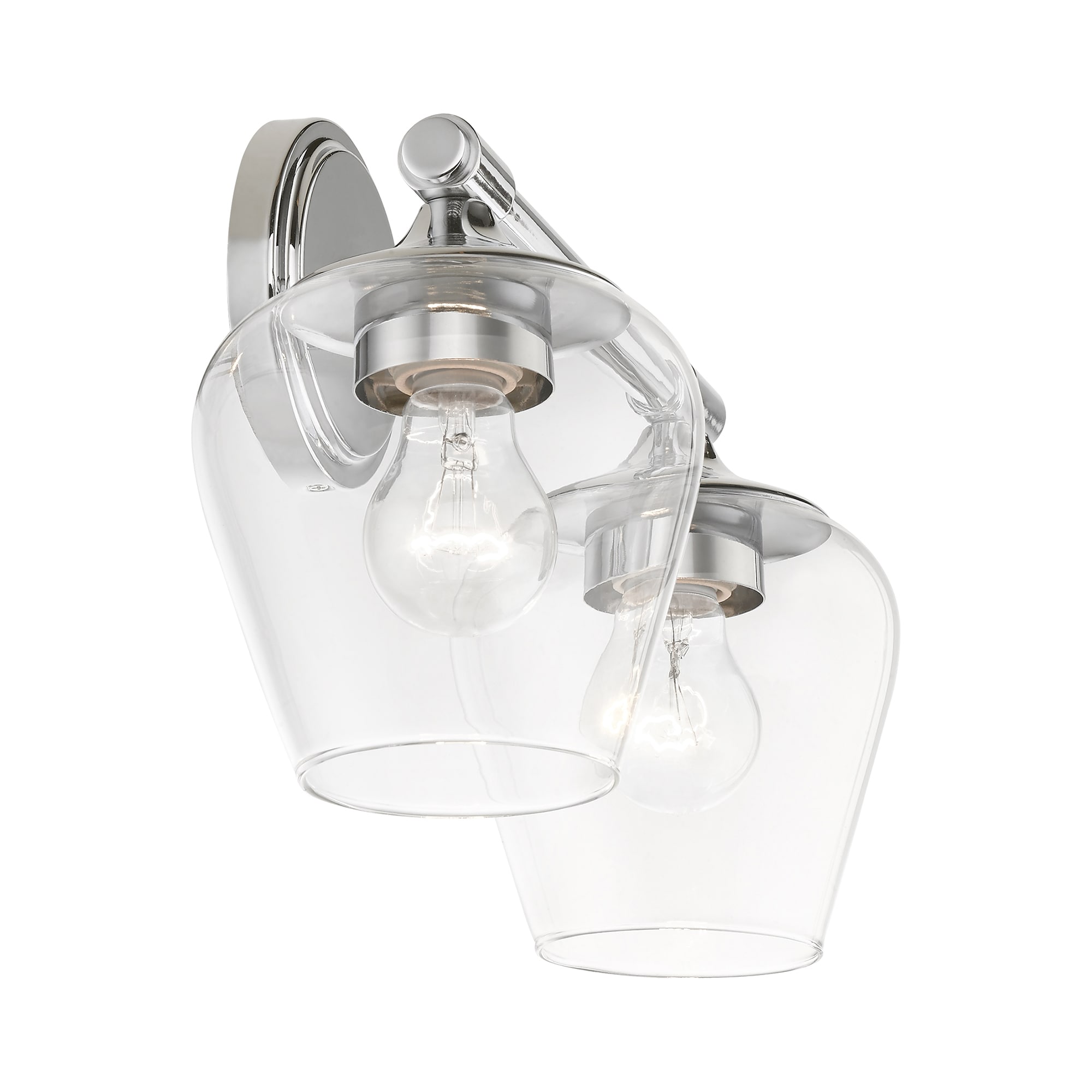 Livex Lighting Willow 15-in 2 Light Polished Chrome Transitional Bathroom Vanity light - Image 8