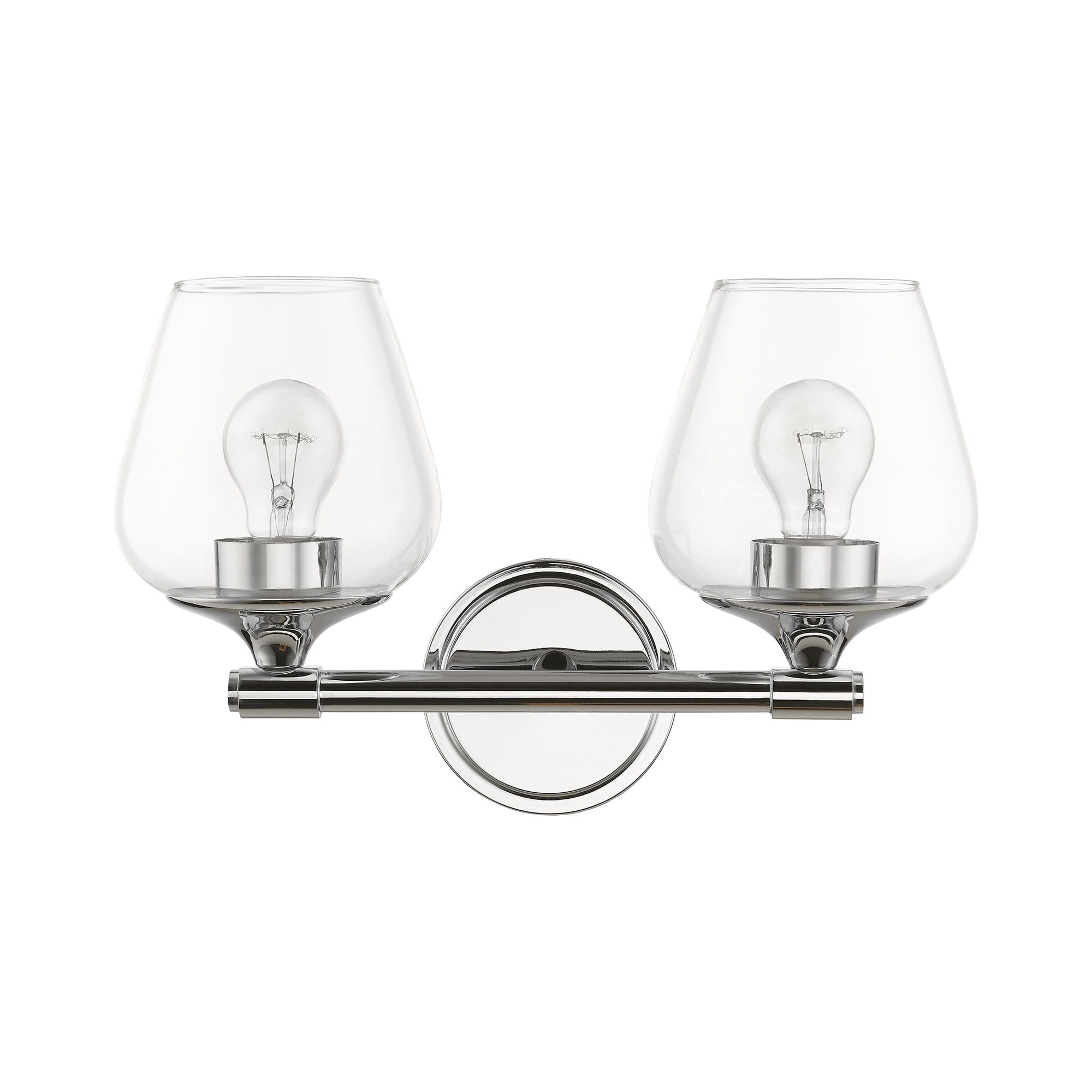 Livex Lighting Willow 15-in 2 Light Polished Chrome Transitional Bathroom Vanity light - Image 3