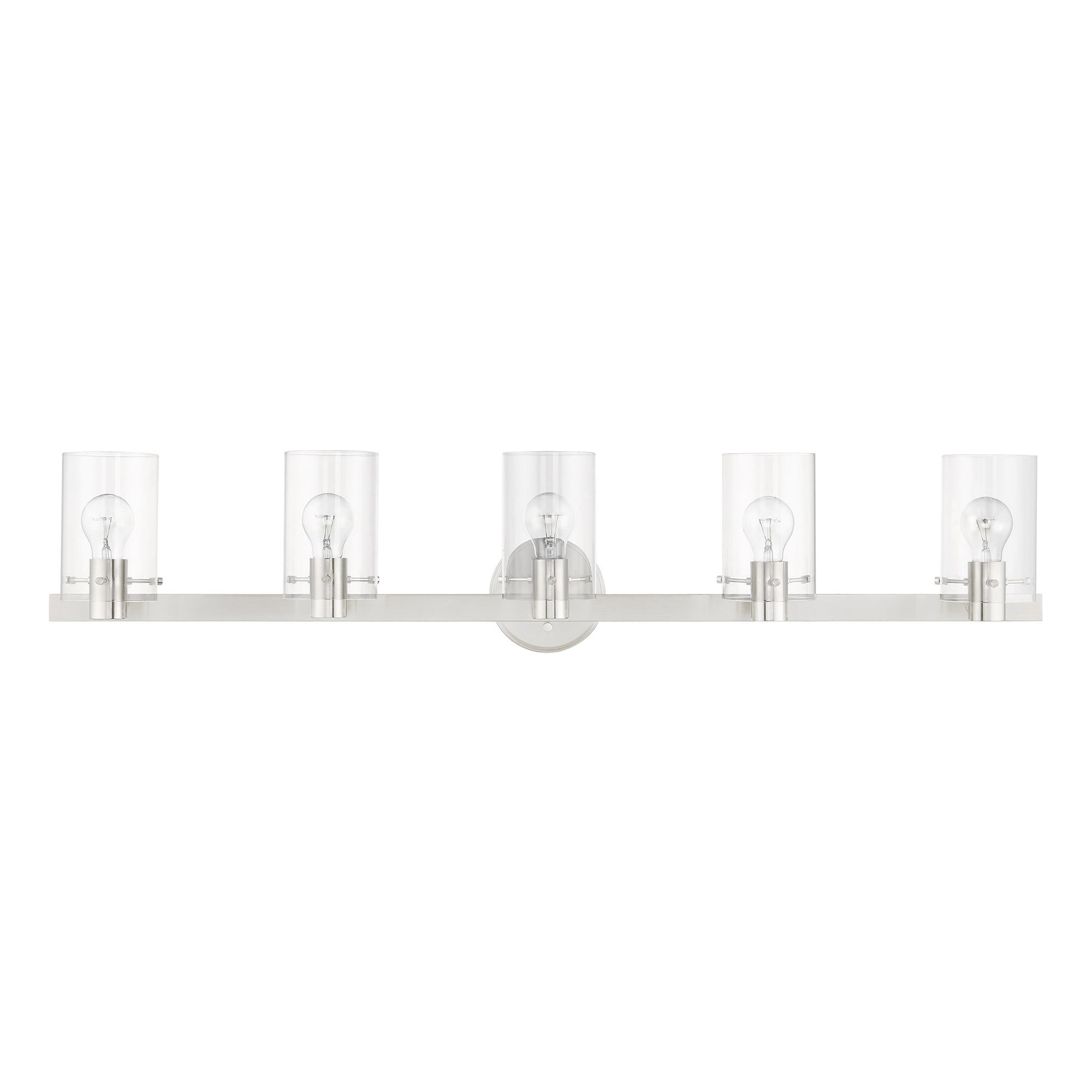 Livex Lighting Munich 42-in 5 Light Brushed Nickel Modern/contemporary Bathroom Vanity light - Image 3