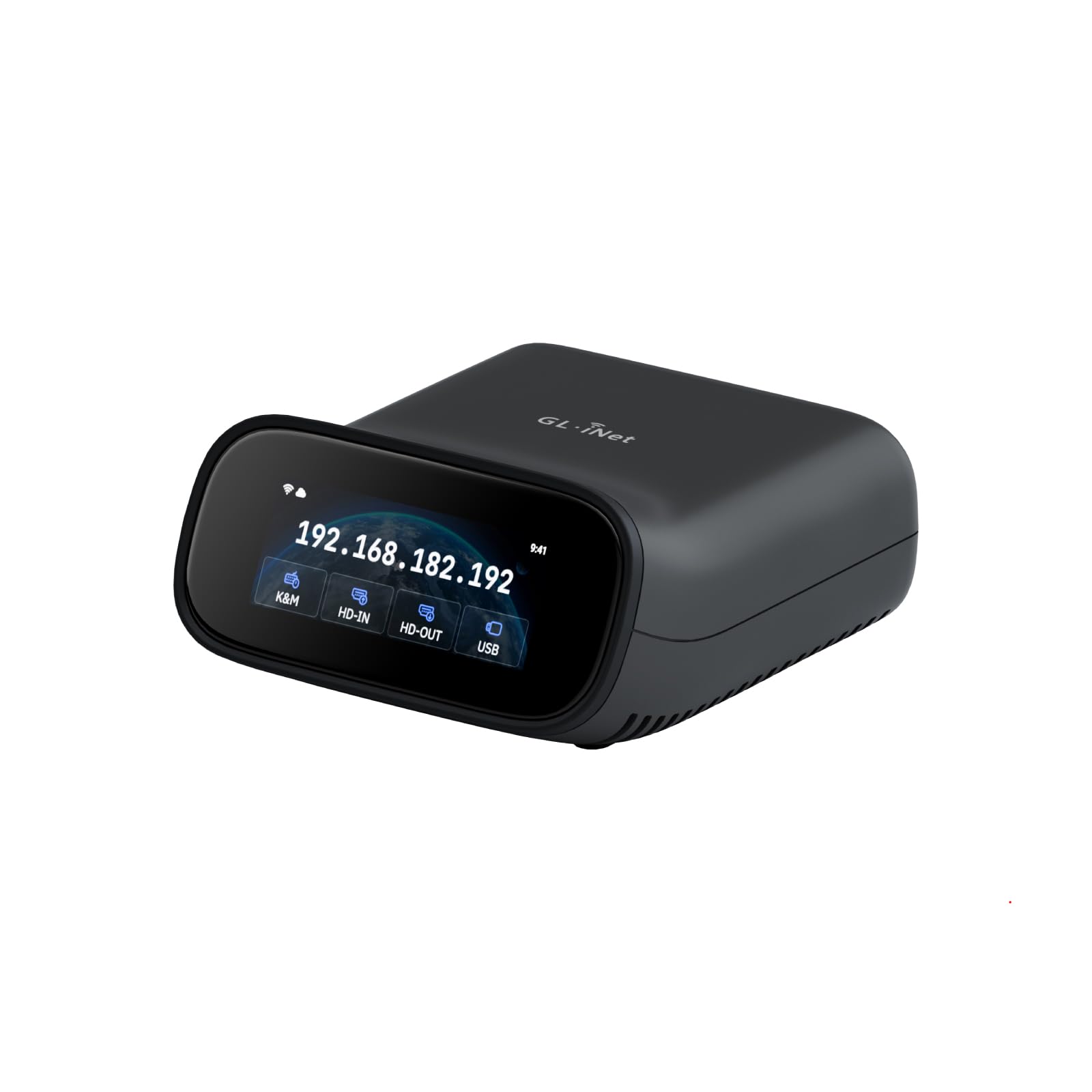 GL.iNet GL-RM10 Comet Pro Remote KVM Over Wi-Fi 6 Dual Band 4K Passthrough Dual Band Wi-Fi 6 KVM, 4K@30FPS passthrough, two-way audio, 2.22 inch touchscreen, 32GB eMMC, Tailscale built in