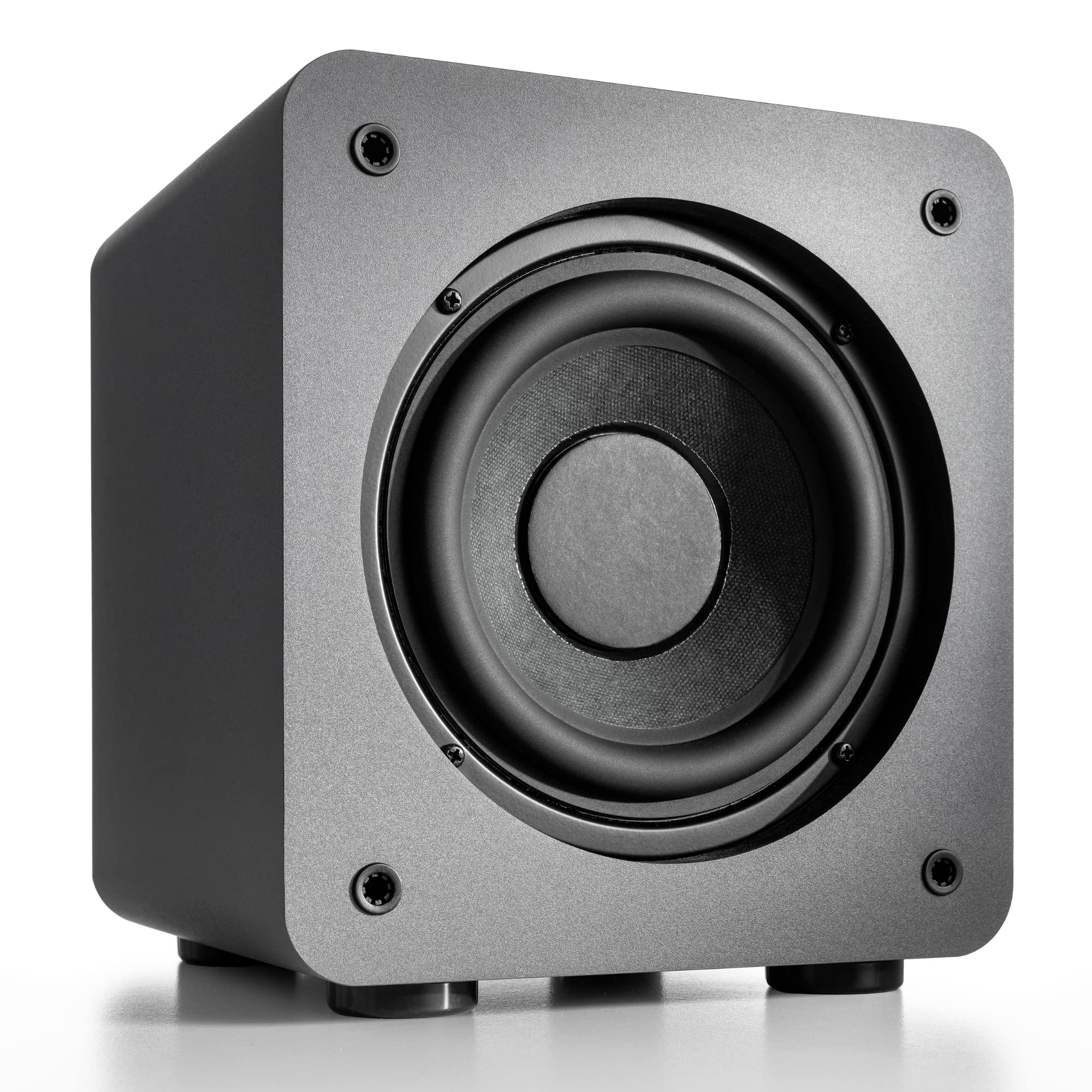 Audioengine S6 Mini Subwoofer – Compact 210W Powered Bass Speaker for Music, Movies, Gaming & Home Office Setups - Gray - Image 3