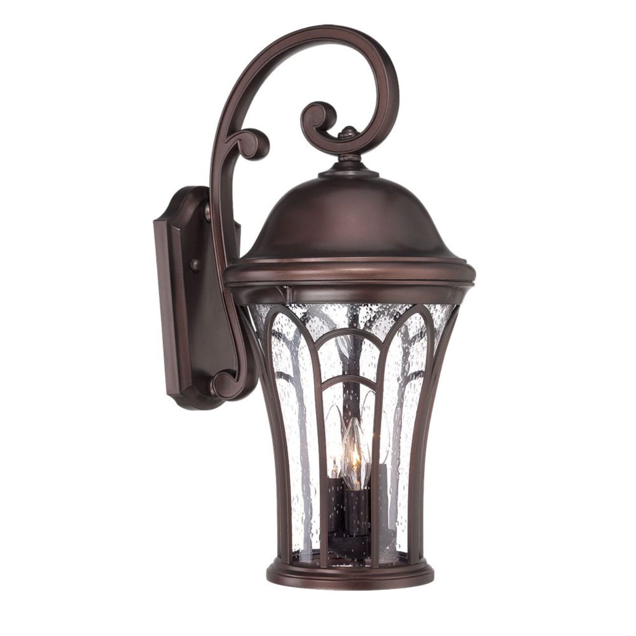 HomeRoots 1 -Light 22.5-in H Bronze Hardwired Outdoor Wall Light
