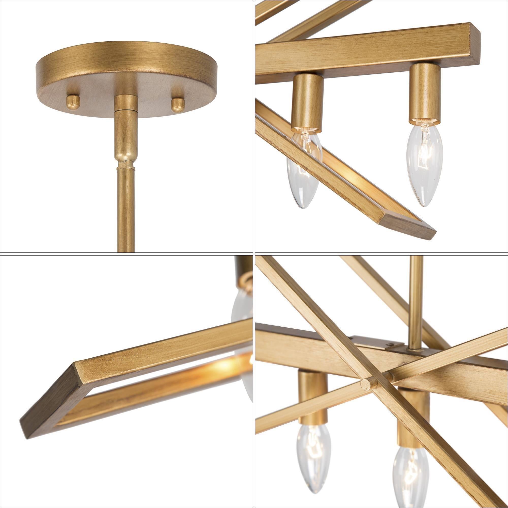Uolfin 5 -Light Antique Gold Metal Metal Chandelier - Image 7