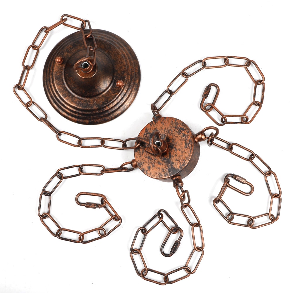 Oukaning 9 -Light Brown Metal Chandelier - Image 5