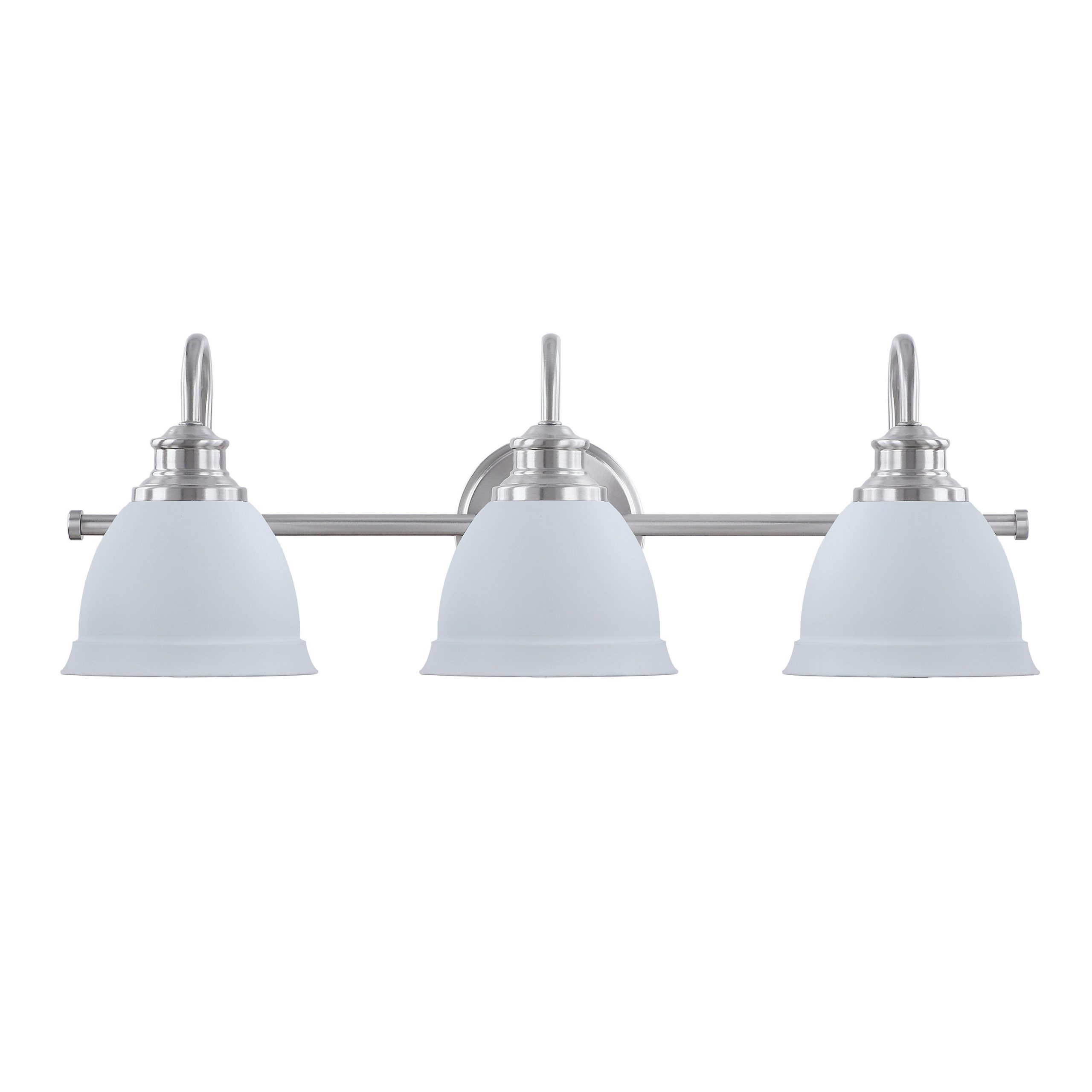 Aspen Creative Corporation 25-in 3 Light Satin Nickel Transitional Bathroom Vanity light - Image 5