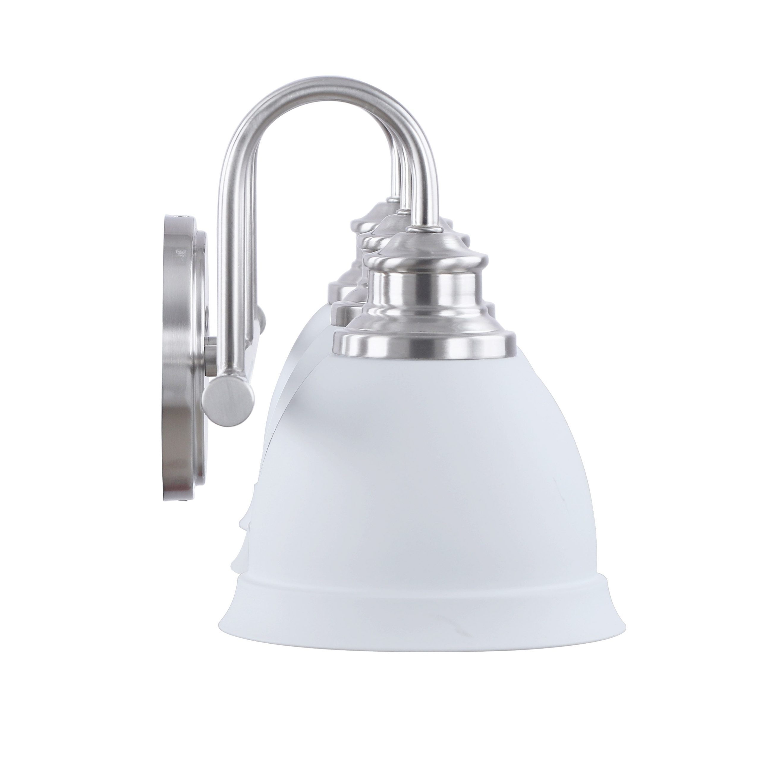 Aspen Creative Corporation 25-in 3 Light Satin Nickel Transitional Bathroom Vanity light - Image 6