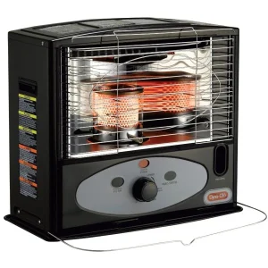 10,000 BTU Indoor Kerosene Radiant Heater, Black
