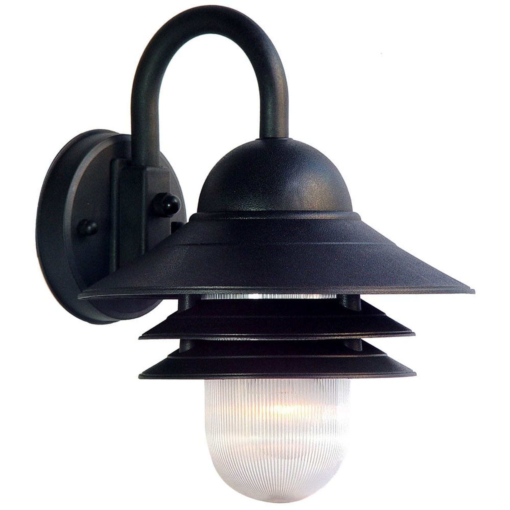 HomeRoots 1 -Light 13-in H Black Hardwired Outdoor Wall Light - Image 2