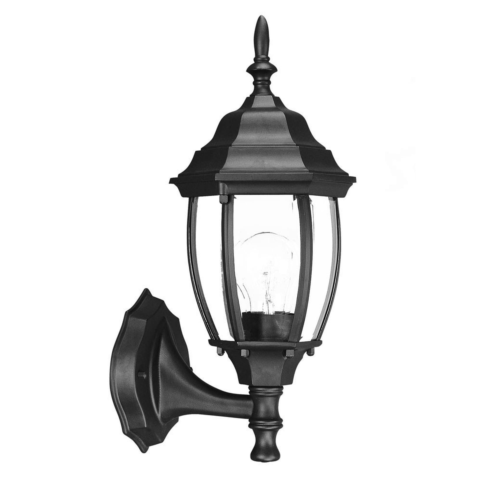 HomeRoots 1 -Light 15.5-in H Black Hardwired Outdoor Wall Light - Image 2