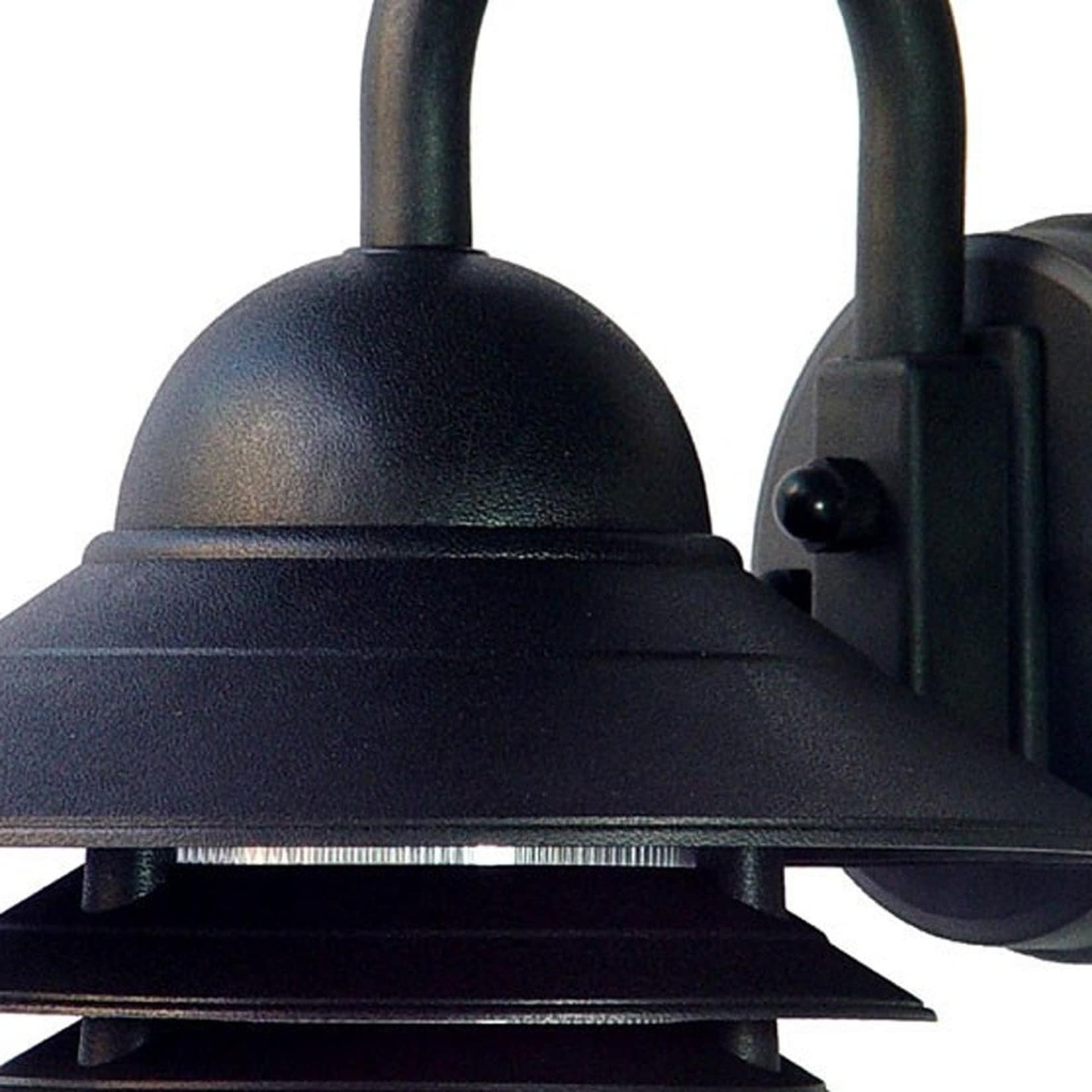 HomeRoots 1 -Light 13-in H Black Hardwired Outdoor Wall Light - Image 4