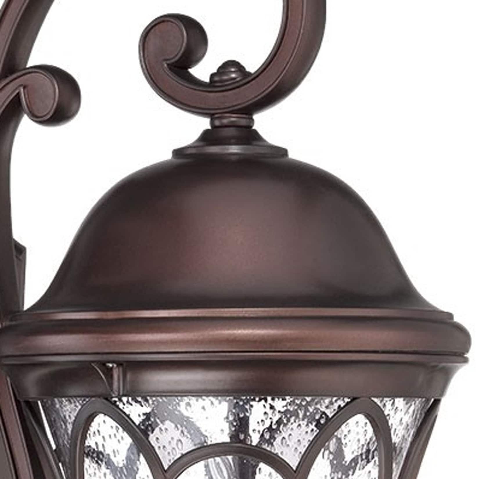 HomeRoots 1 -Light 22.5-in H Bronze Hardwired Outdoor Wall Light - Image 4