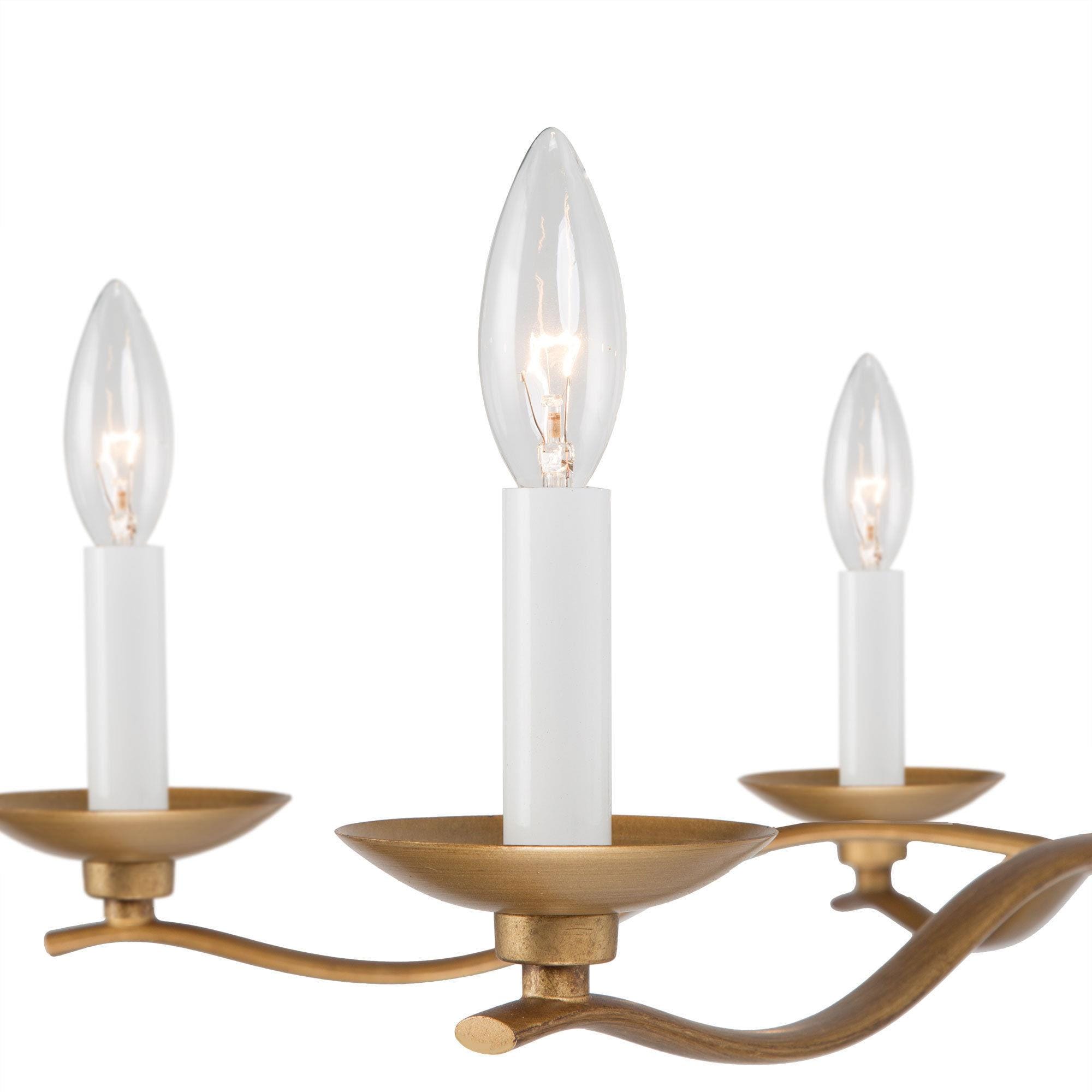 Uolfin 6 -Light Antique Gold Metal Iron Chandelier - Image 7