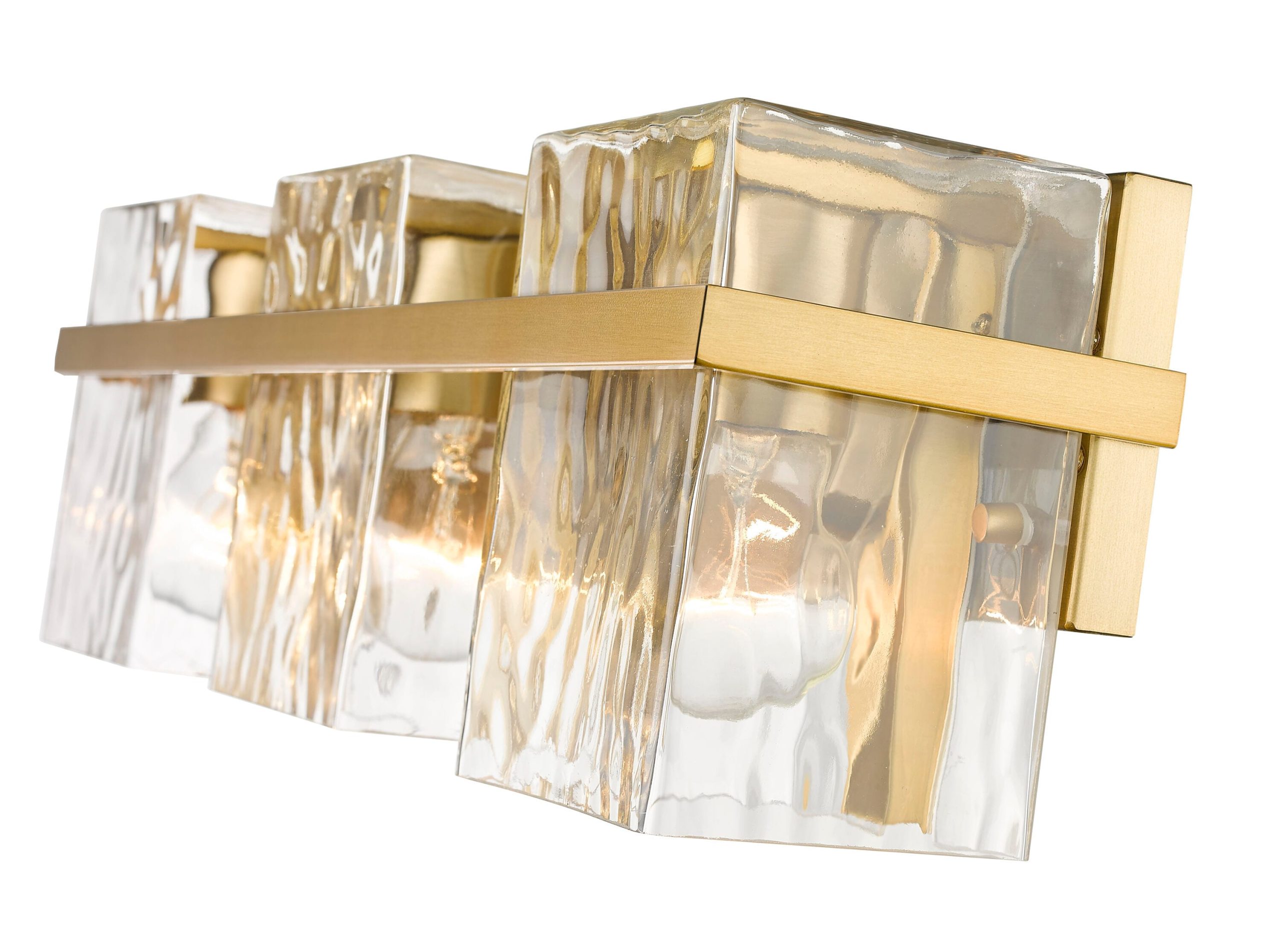 Z-Lite Bennington 22.25-in 3 Light Brushed Gold Farmhouse Bathroom Vanity light - Image 8