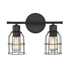 Meridian Lite Trends Meridian 15-in 2 Light Oil-rubbed Bronze Farmhouse Bathroom Vanity light