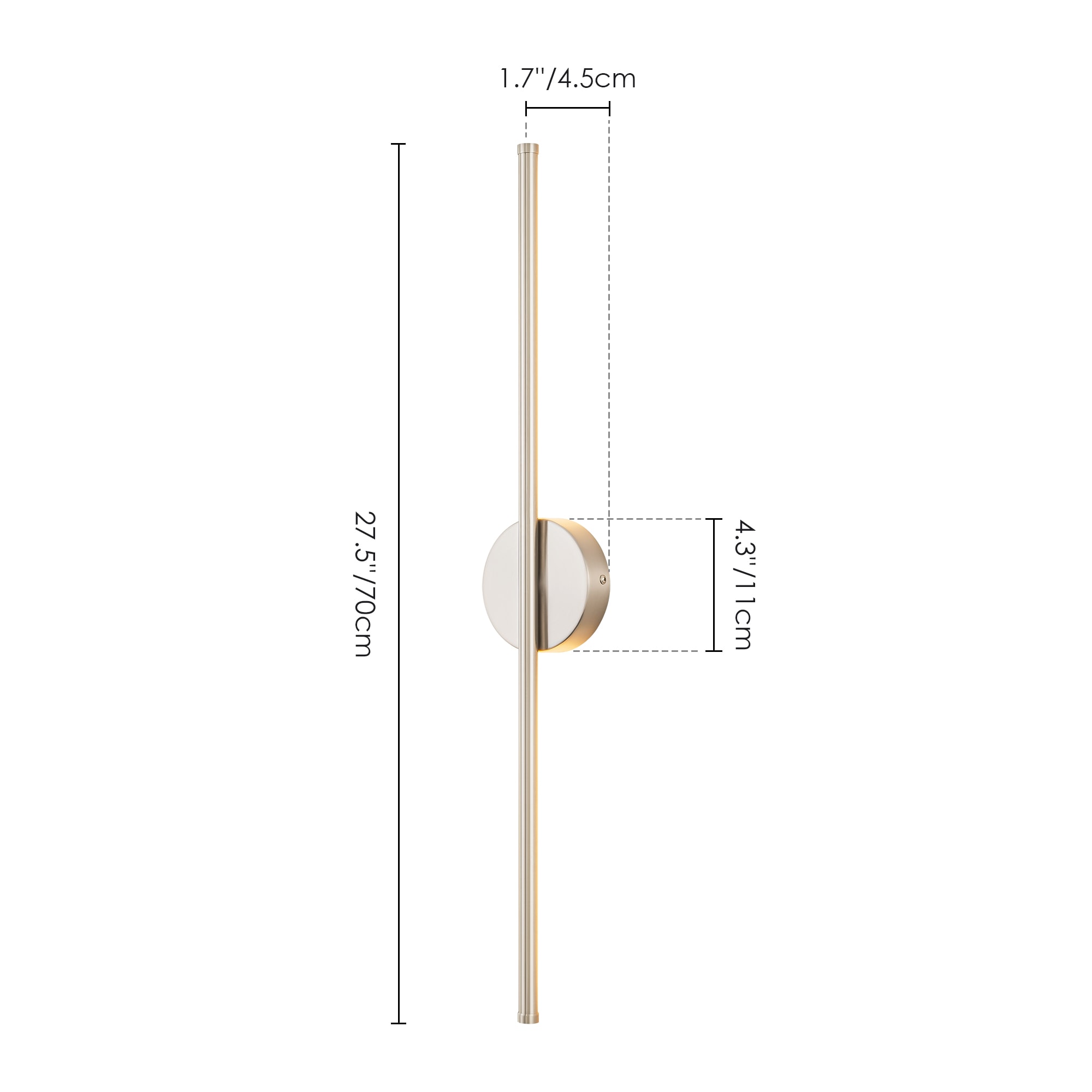 Rennnsan Aidan 1 -Light Chrome Hardwired Damp rated LED Wall Sconce - Image 7