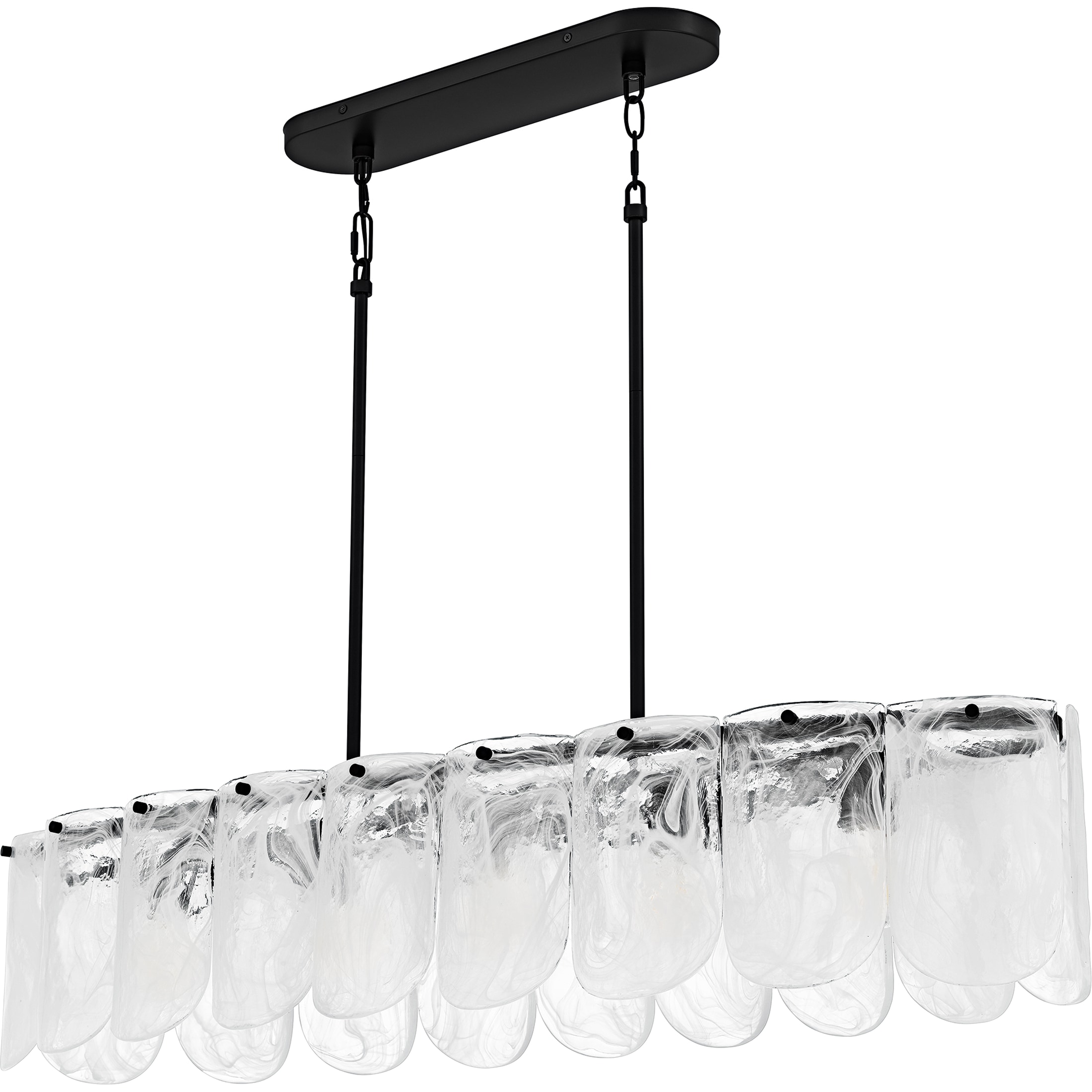 Quoizel Cassidy 5 -Light Matte Black Frosted glass Steel Chandelier - Image 6