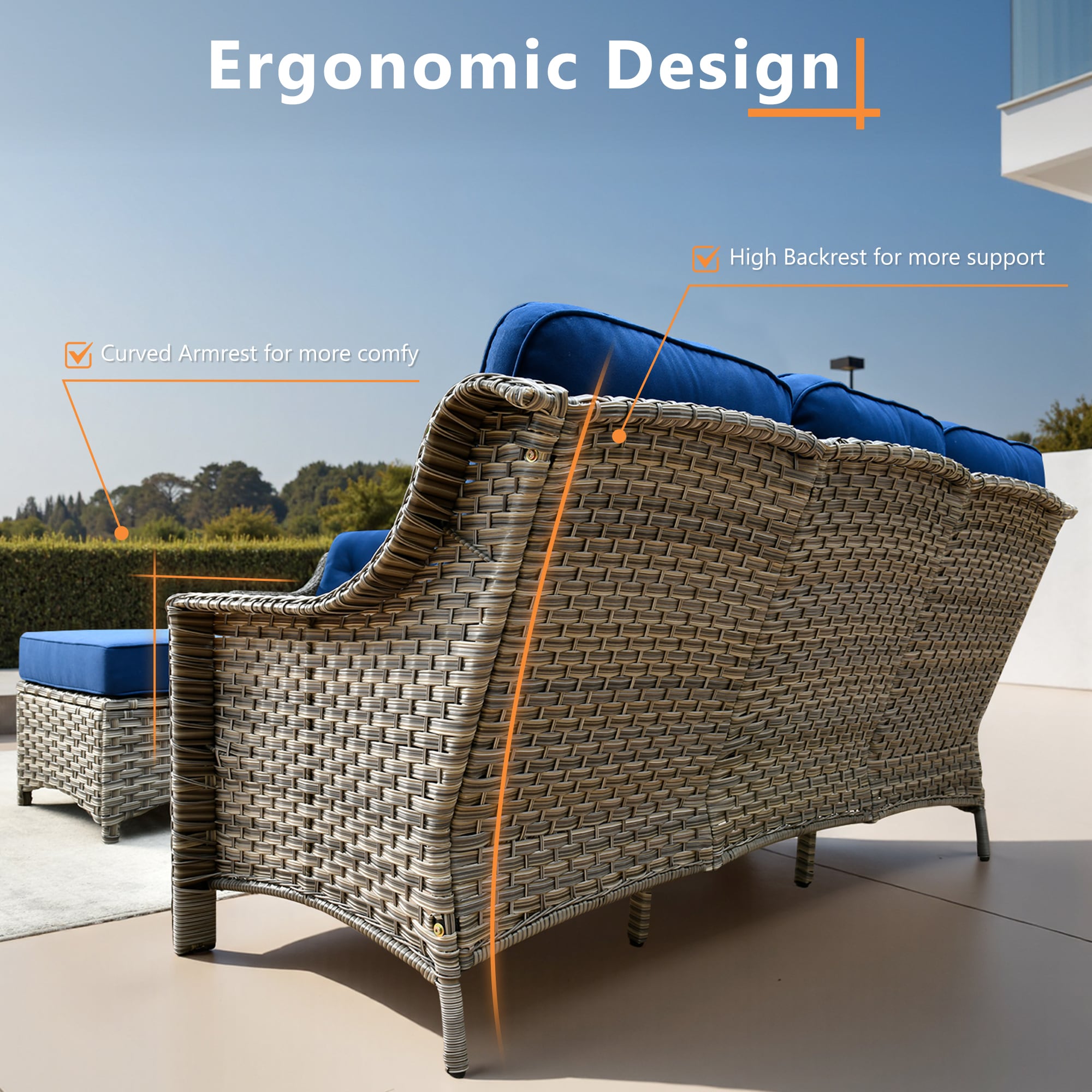 ALTRIGUS AL0PAD 10 -Piece Wicker Navy Patio Conversation Set - Image 5