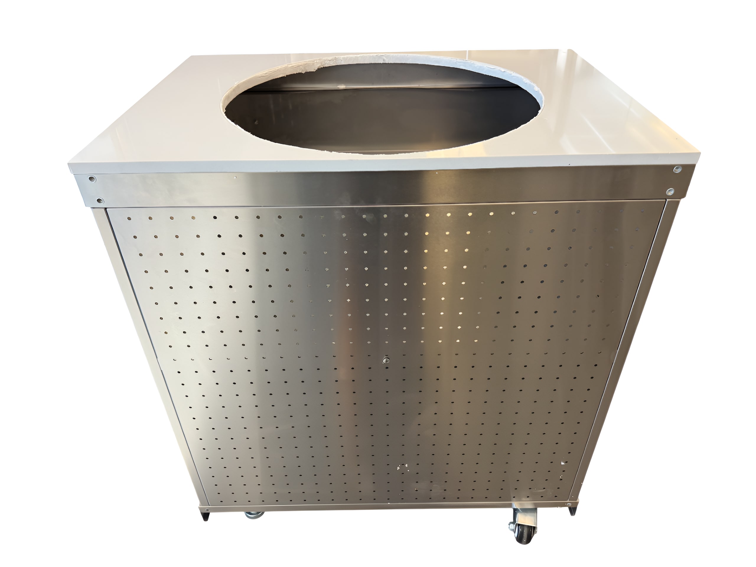 Mont Alpi Kamado Grill Module 32.75-in W Modular Outdoor Kitchen Kamado grill cabinet White / Stainless Steel - Image 5