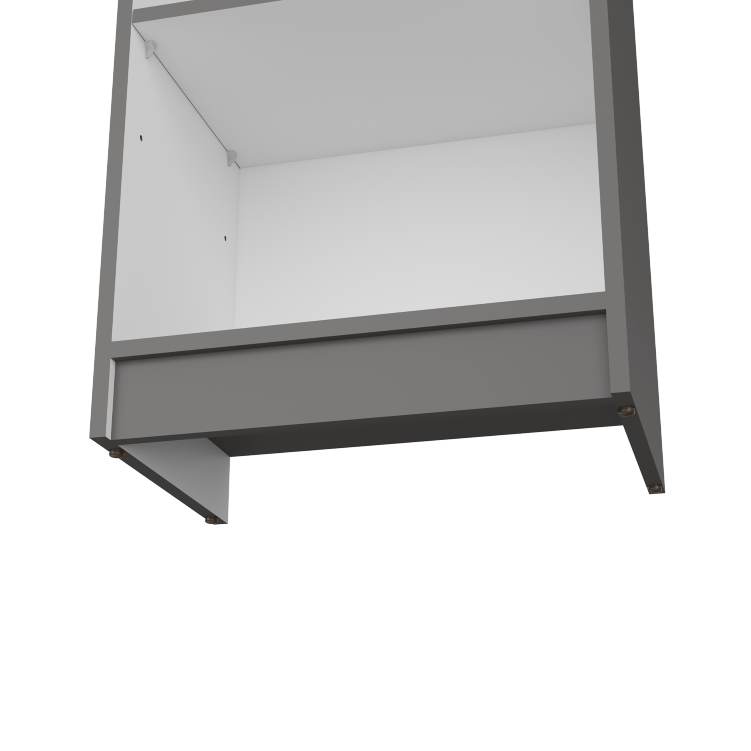 LOVMOR Vinton XS Bookcase Compact Bookshelf with Multiple Shelves Matt Gray White - Image 4