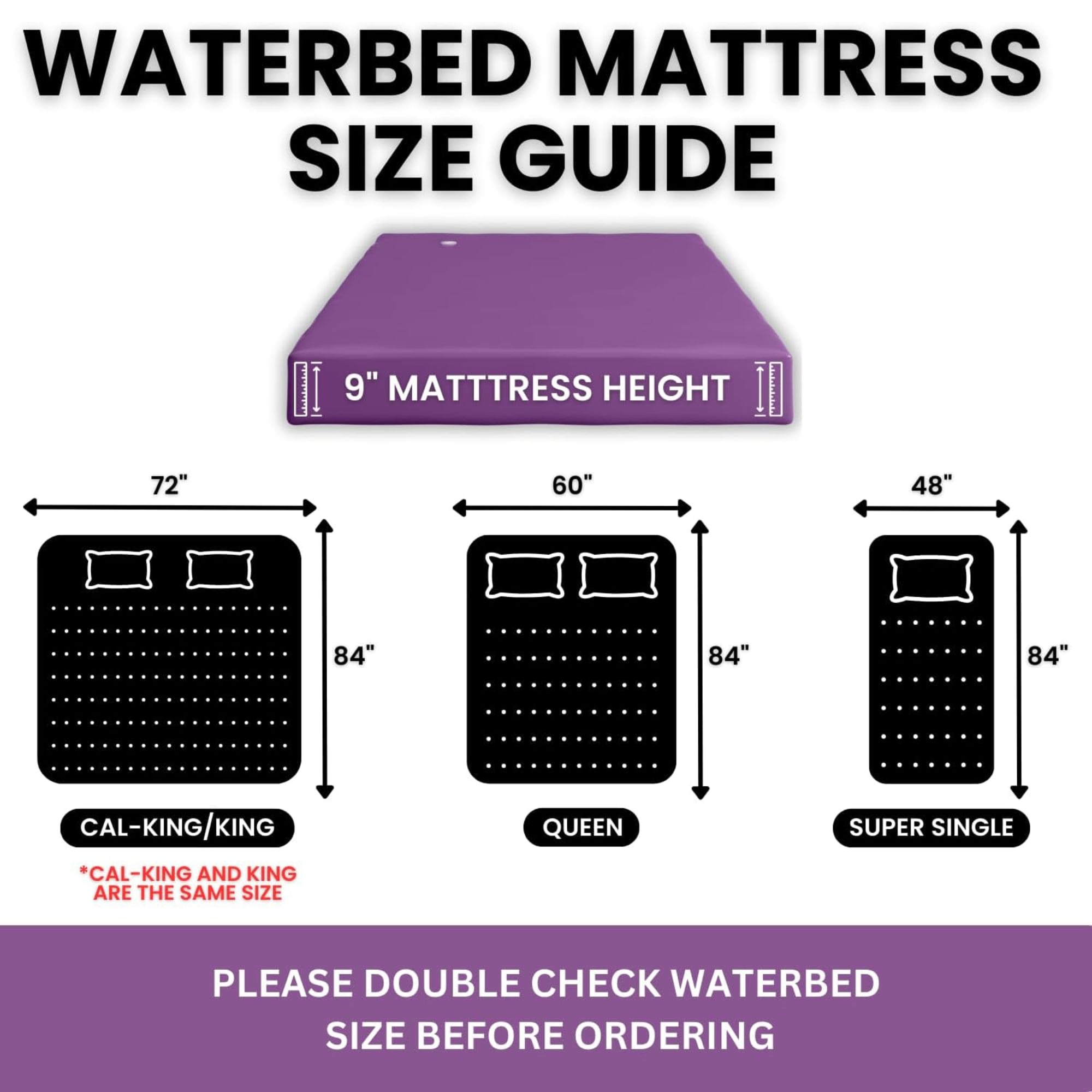 Boyd Sleep Blue Magic - Waveless 95 Percent Hardside Water Bed Mattress -Contains Five Wave Reducing Fiber Layers - Bladder Corners are Reinforced -18ml Smooth Vinyl -Frame Not Included - Queen Size - Image 2