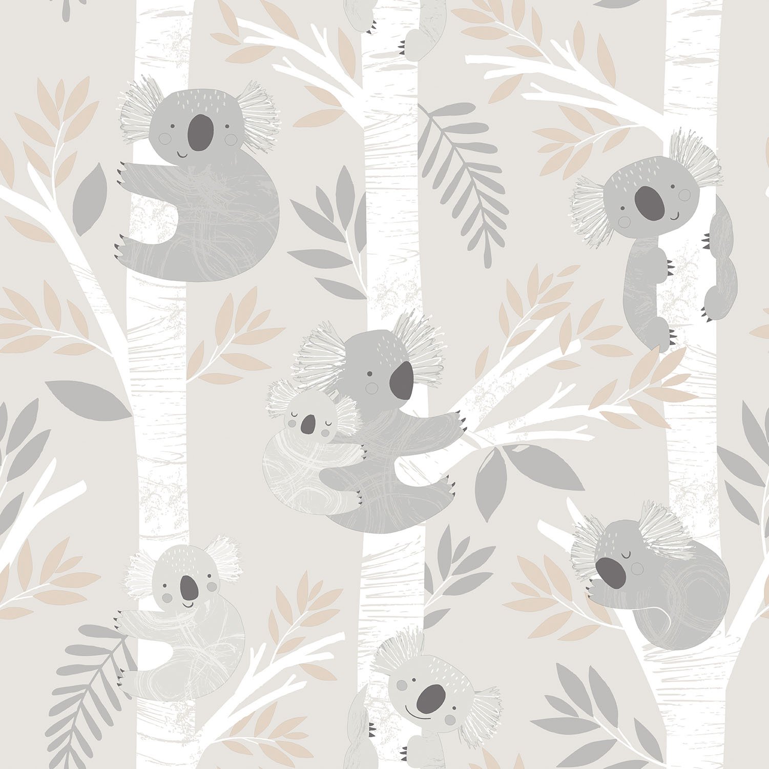 Galerie Tiny Tots 2 Koalas Beige Wallpaper G78385