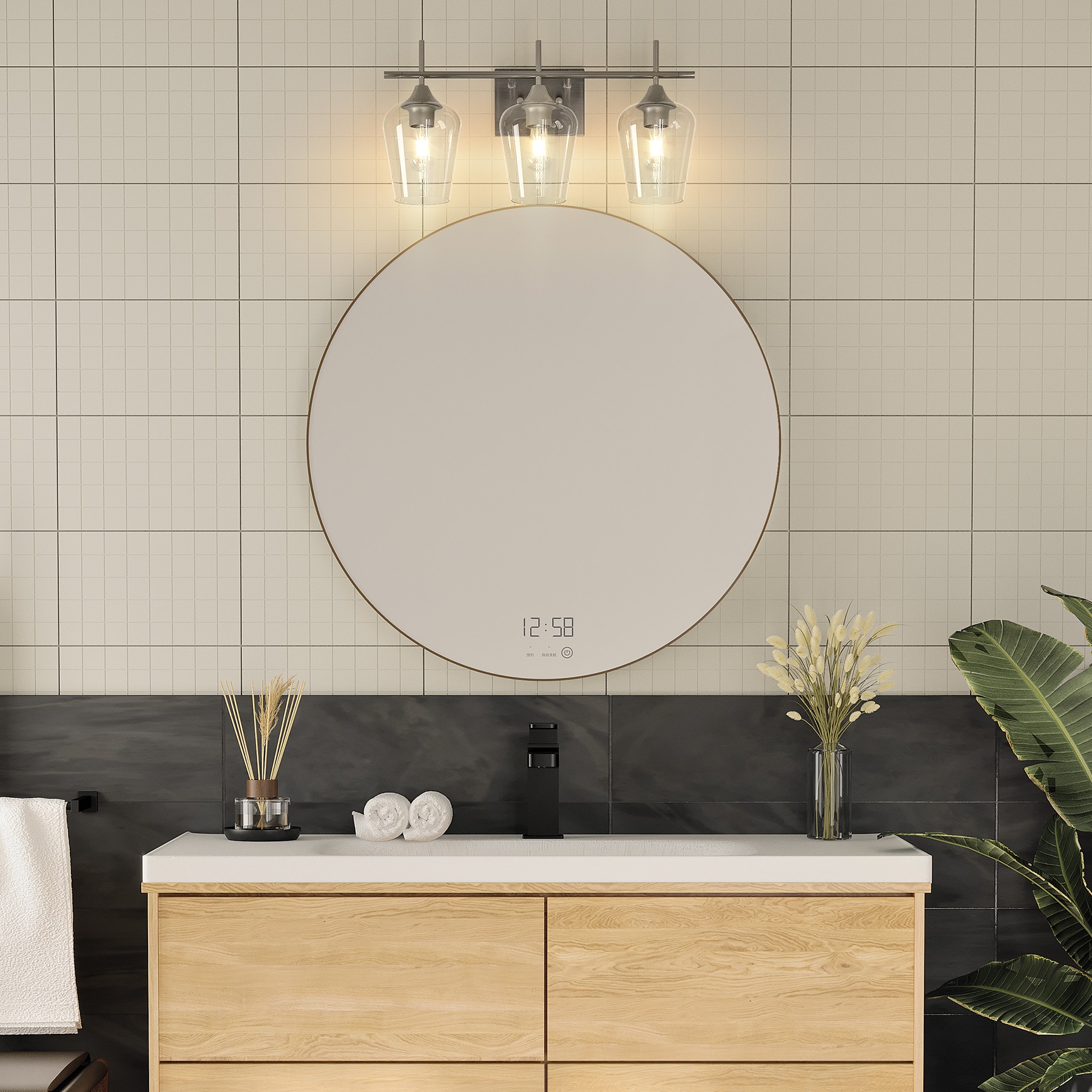 CO-Z 7.2-in 3 Light Brushed Nickel Modern/contemporary Bathroom Vanity light - Image 9