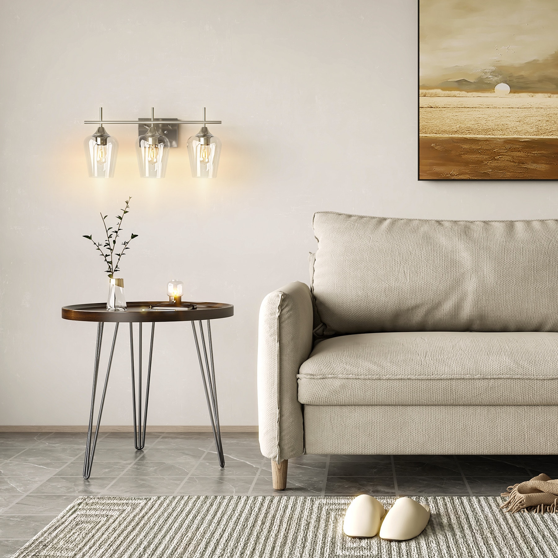 CO-Z 7.2-in 3 Light Brushed Nickel Modern/contemporary Bathroom Vanity light - Image 10