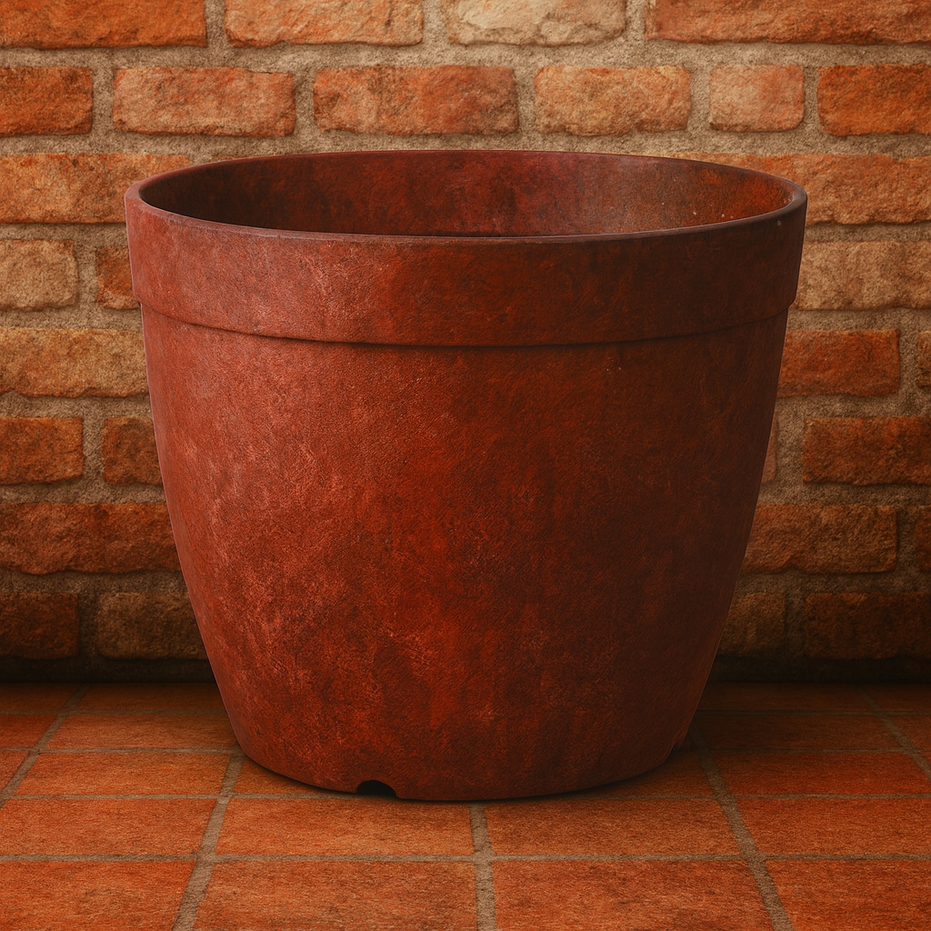 Novelty Manufacturing ArtStone Round Dolce Planter- Rust- 12in - Image 2