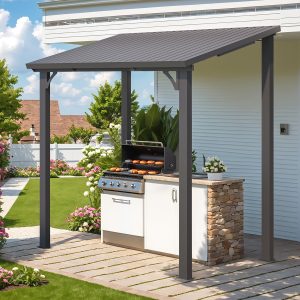 AECOJOY 5'x8' Pergola Hardtop Outdoor Gazebo