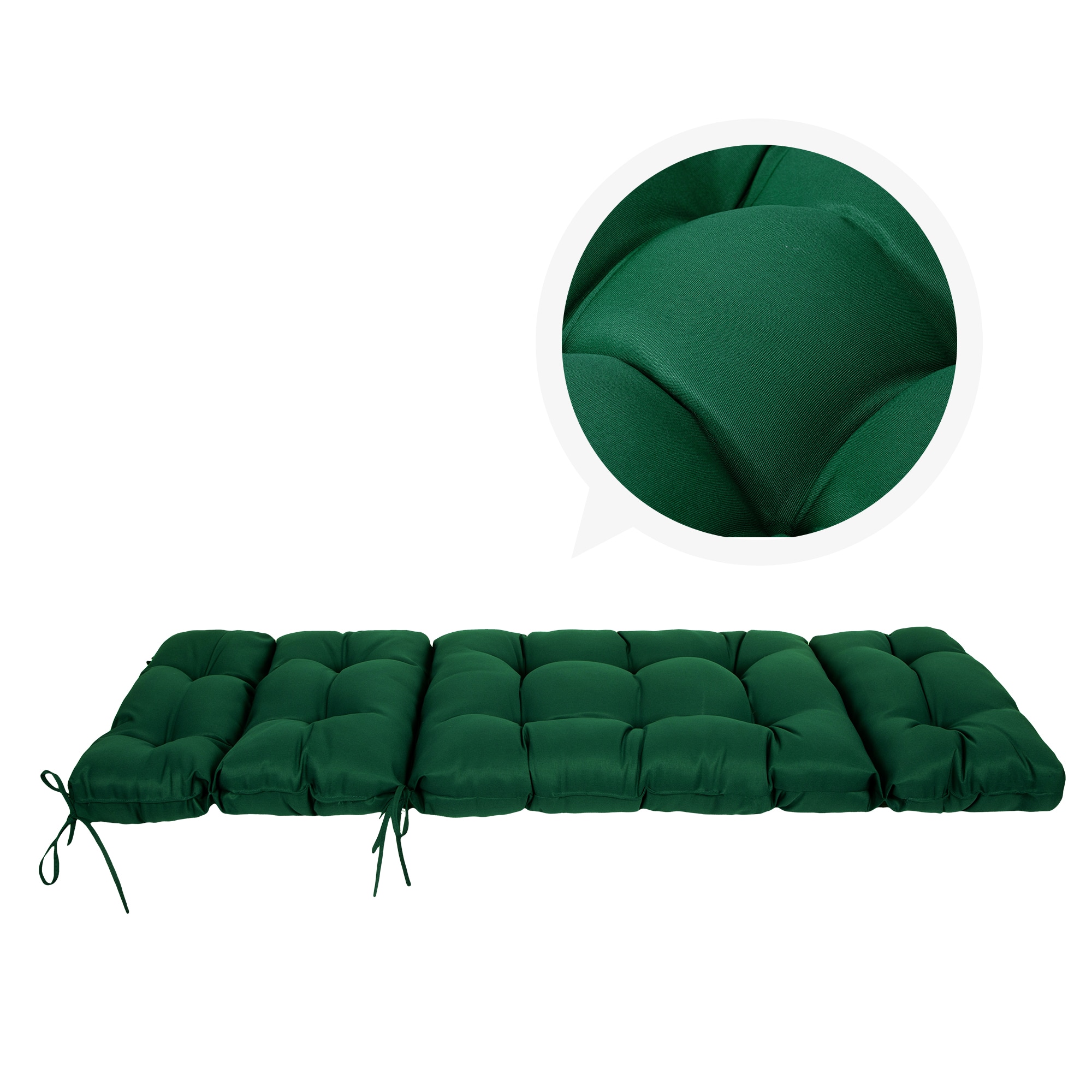 Artplan Outdoor Chasie Lounge Tufted Thick Cushion with Ties-Replacement Wicker Chair Cushion for Paito Fruniture-72x22x4inches All Weather - Image 2