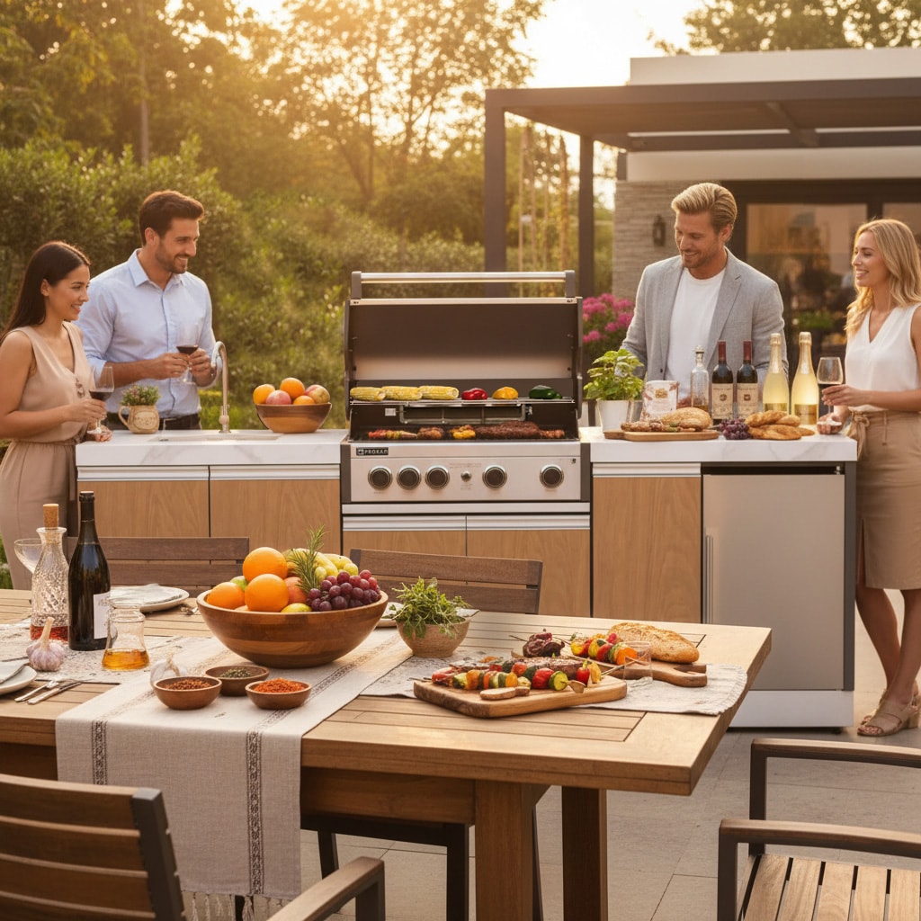 Prokan Grills Bespoke 94-in W Modular Outdoor Kitchen Grill island with 5 -Burners Gas Grill, - Image 3