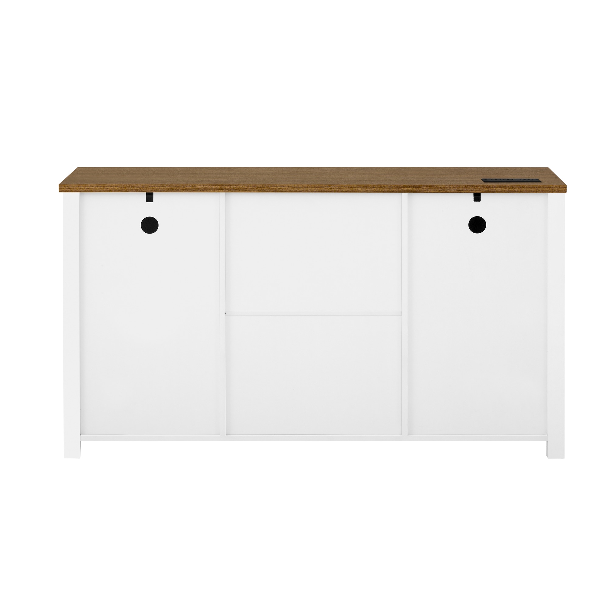 ModernLuxe Assembly Required 55.1Inch Sideboard with StorageFarmhouse Storage Cabinet with Sliding Barn Doors and 4 Drawers Wood Buffet Table with Power Outlet - Image 15