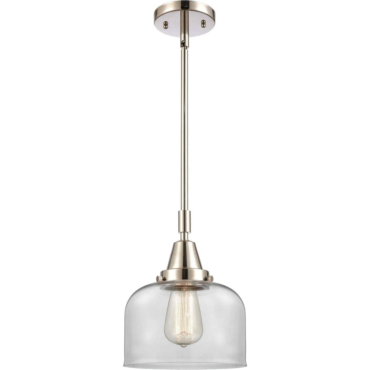 Innovations Lighting 447-1S-PN-G72 Franklin Restoration Large Bell Mini Pendant Polished Nickel