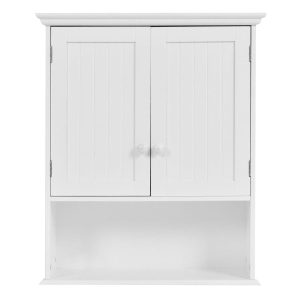 Slickblue Wall Mounted Storage Cabinet - 8 x 24 x 20 With White Finish For Bathroom or Living room