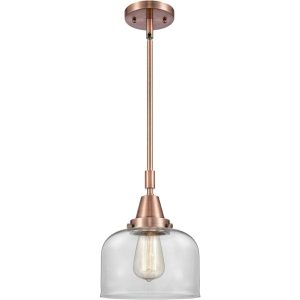 Innovations Lighting  447-1S-AC-G72-L Franklin Restoration X-Large Bell Mini Pendant Antique Copper