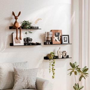 Dovelina 24 in Long Floating Shelves with Invisible Mounting Set of 4