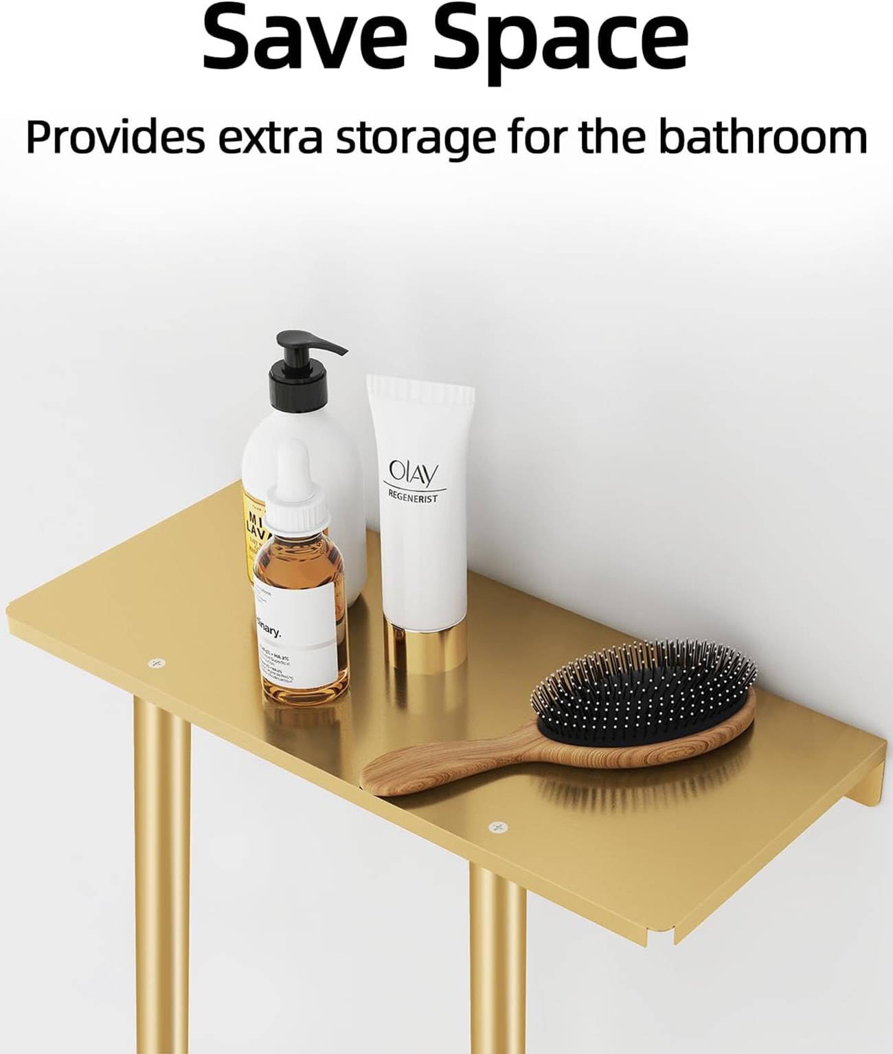 Afoxsos Bathroom Towel Storage Rack 30 inch Wall Mounted Shelf Holds 6 Large Rolled Towels White Finish Space Saving for Small Bathrooms 1 Piece - Image 2