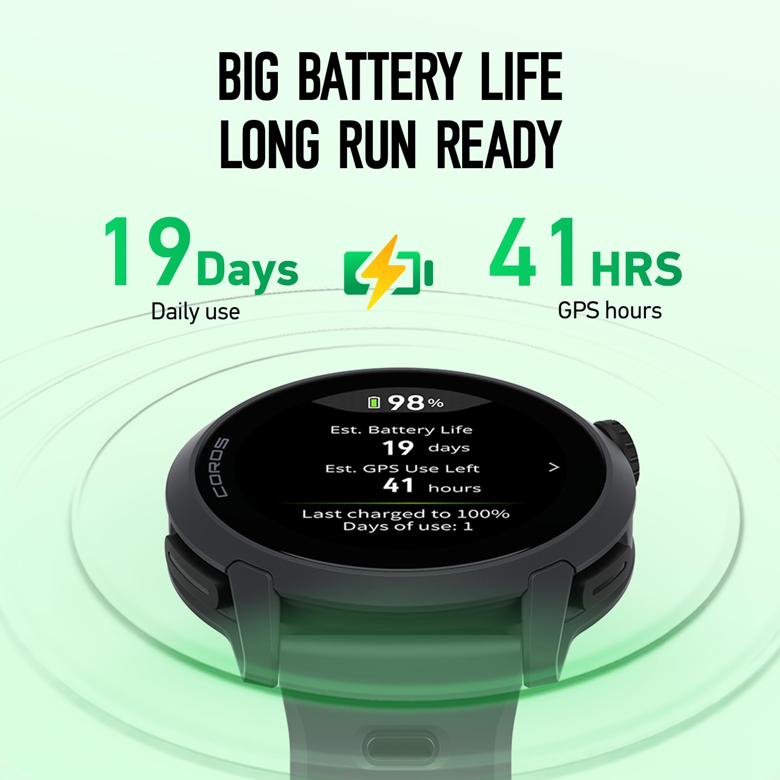 COROS PACE 4 Ultralight Sport GPS Watch (Black Silicone, Standard) 1.2" AMOLED Touchscreen,19 days of daily use, Voice Control, Advanced Training Tools, Accurate GPS, Heart Rate Monitor - Image 4