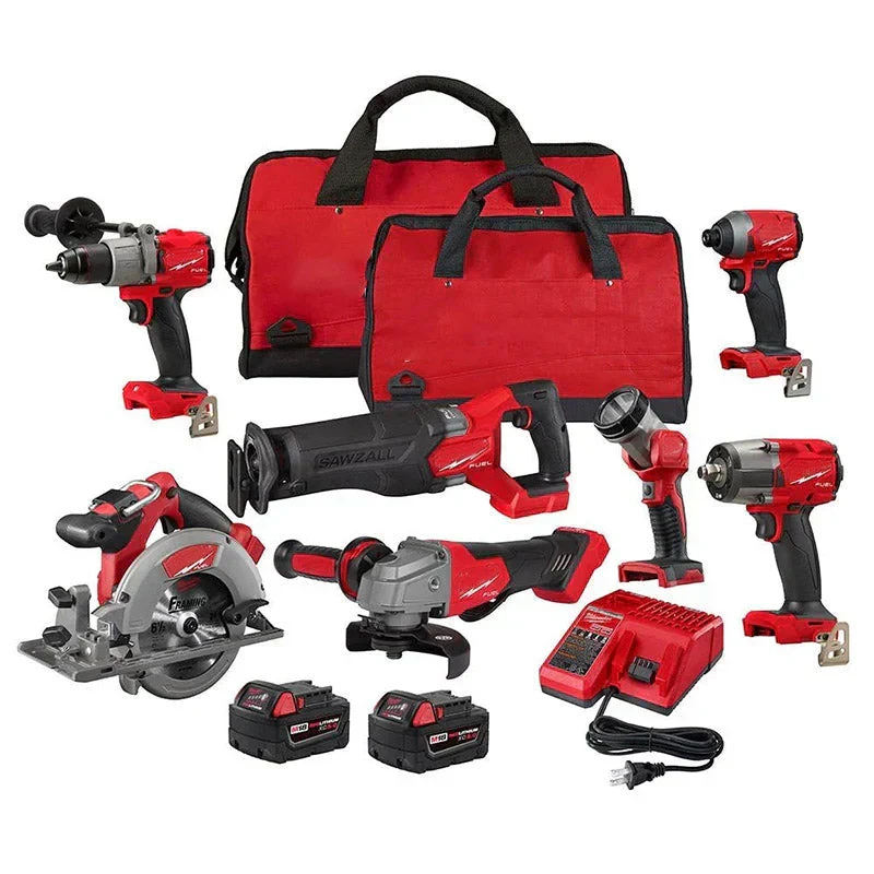 18V M18 FUEL Lithium-Ion Brushless Cordless 7-Tool Combo Kit 5.0 Ah - Image 2