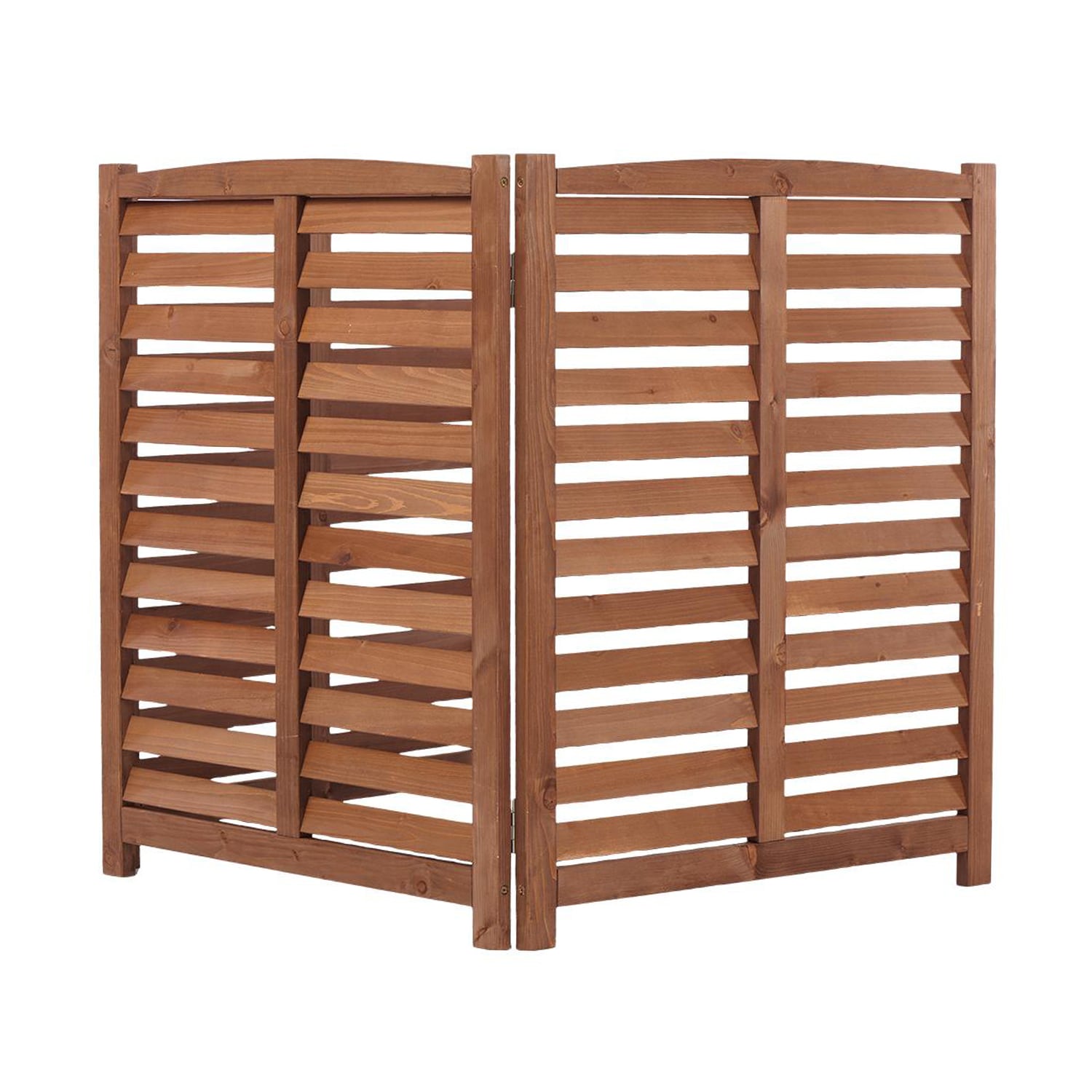 Tatayosi 3-Panel Outdoor Air Conditioner Fence 3-Section Outdoor Wooden Screen Outside Wood Privacy Fence 32 inch W x 38 inch H - Image 8
