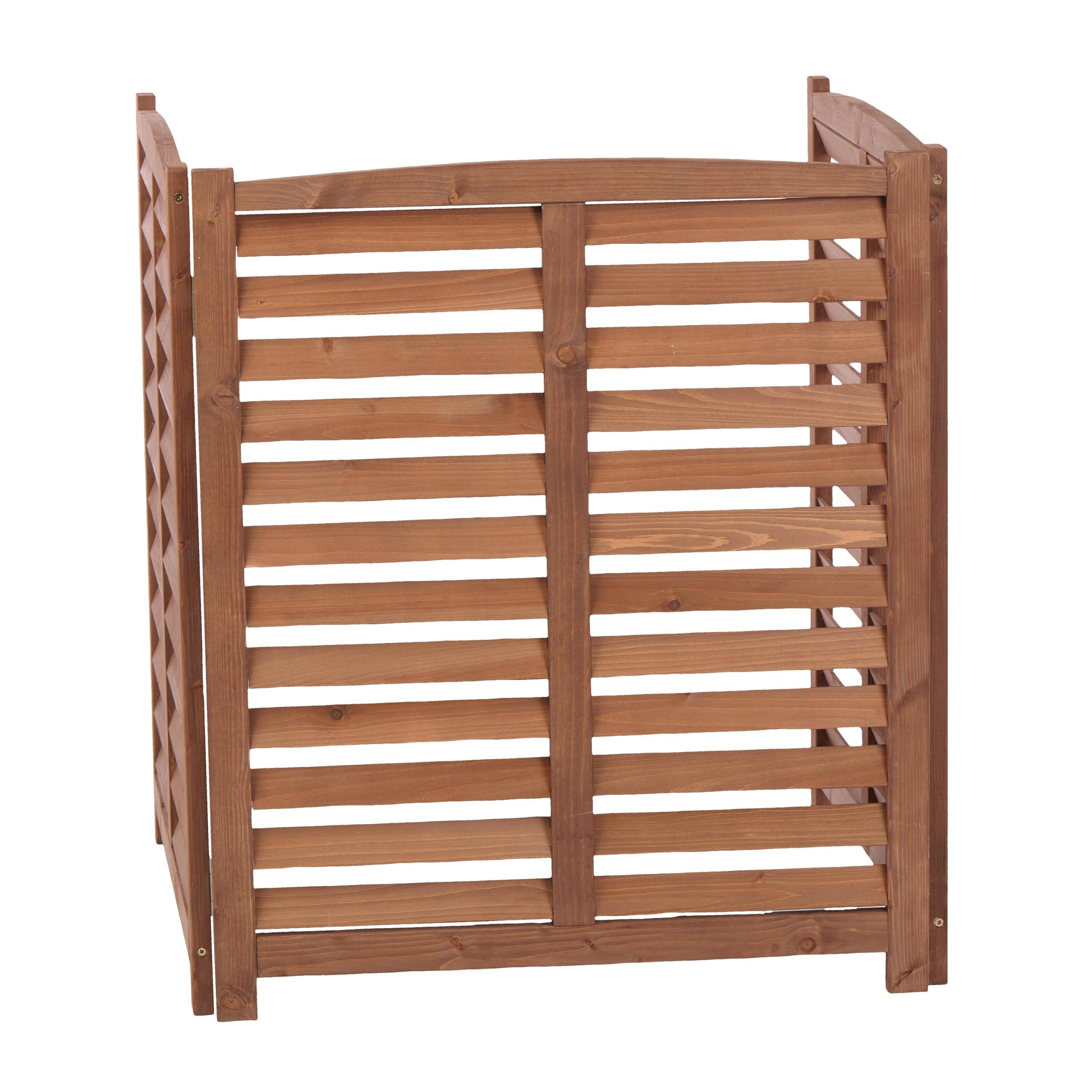 Tatayosi 3-Panel Outdoor Air Conditioner Fence 3-Section Outdoor Wooden Screen Outside Wood Privacy Fence 32 inch W x 38 inch H - Image 13